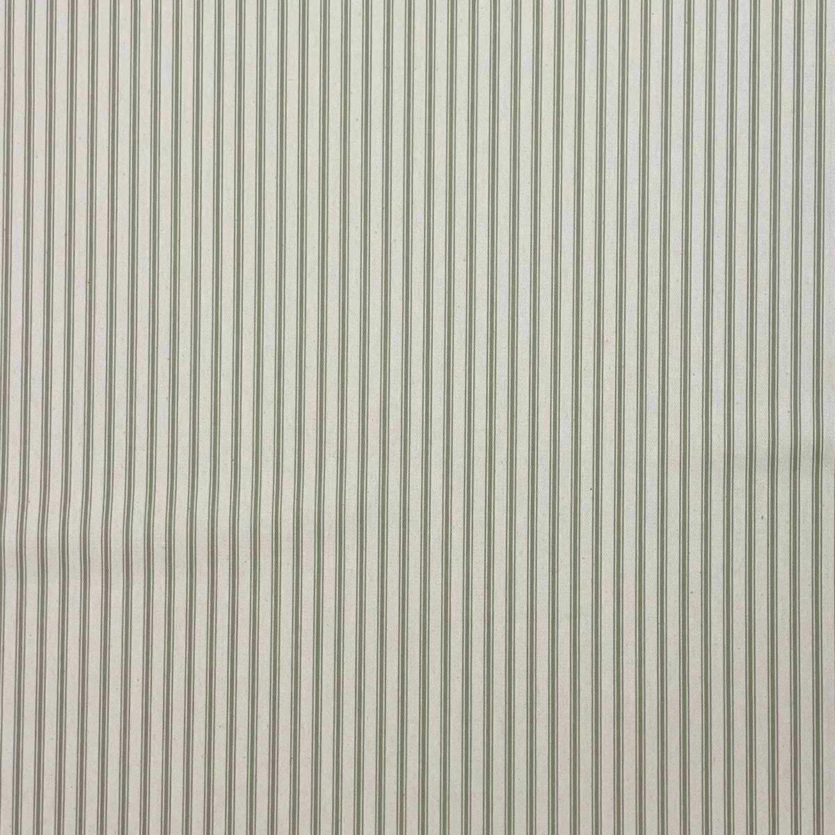 Kent Ticking Stripe Sage Fabric - Image 8