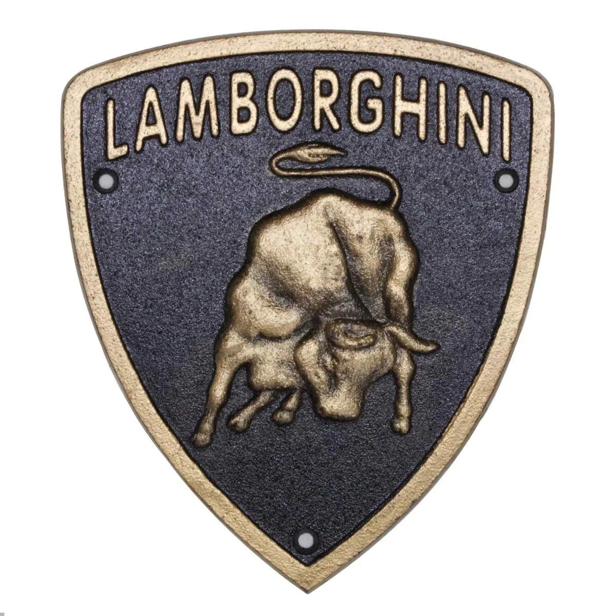 Lamborghini Super Car Logo Cast Iron Wall Sign - Image 3