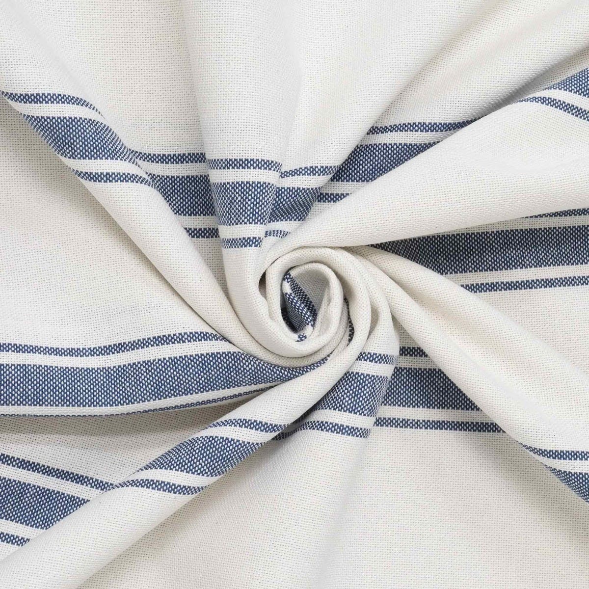 Limoges Stripe Blue Double Width Fabric - Image 3