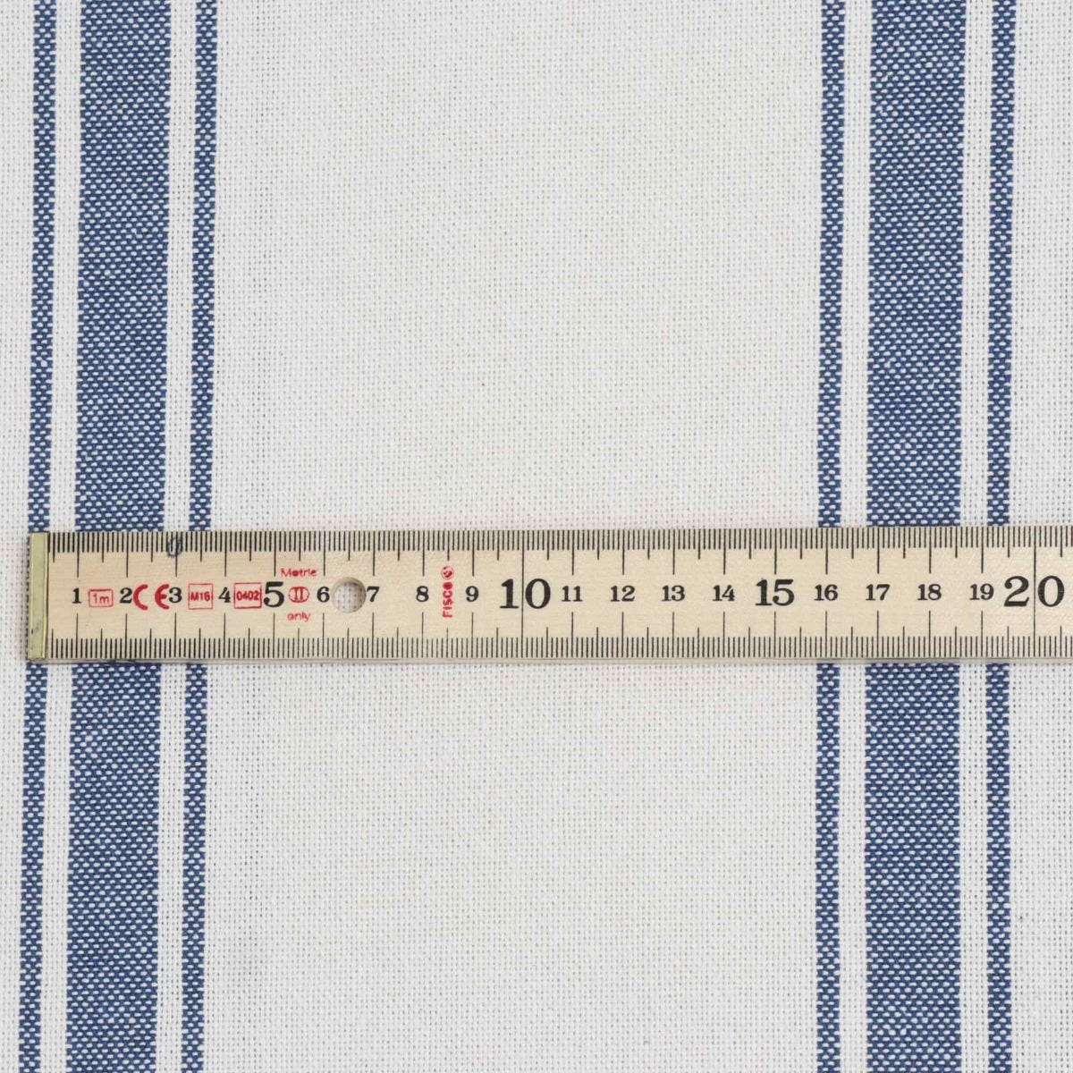 Limoges Stripe Blue Double Width Fabric - Image 5