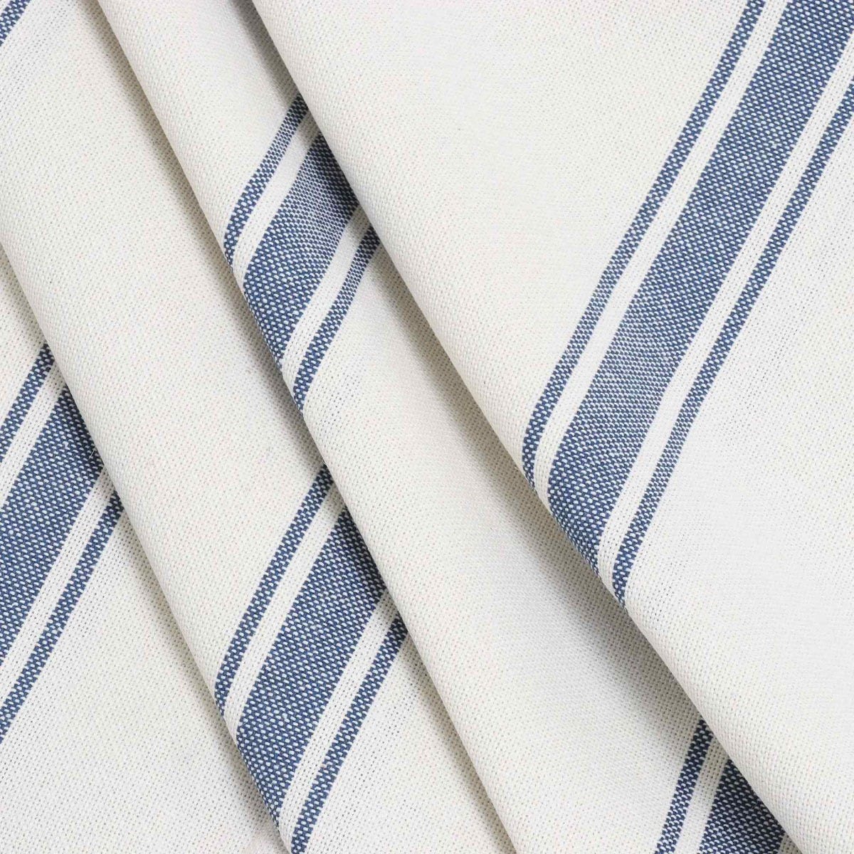Limoges Stripe Blue Double Width Fabric - Image 7