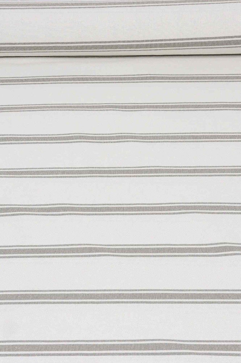 Limoges Stripe Taupe Double Width Fabric - Image 2