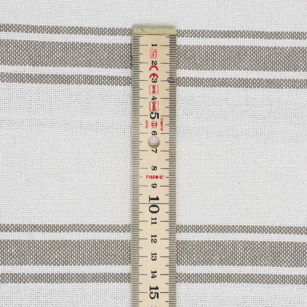 Limoges Stripe Taupe Double Width Fabric - Image 5