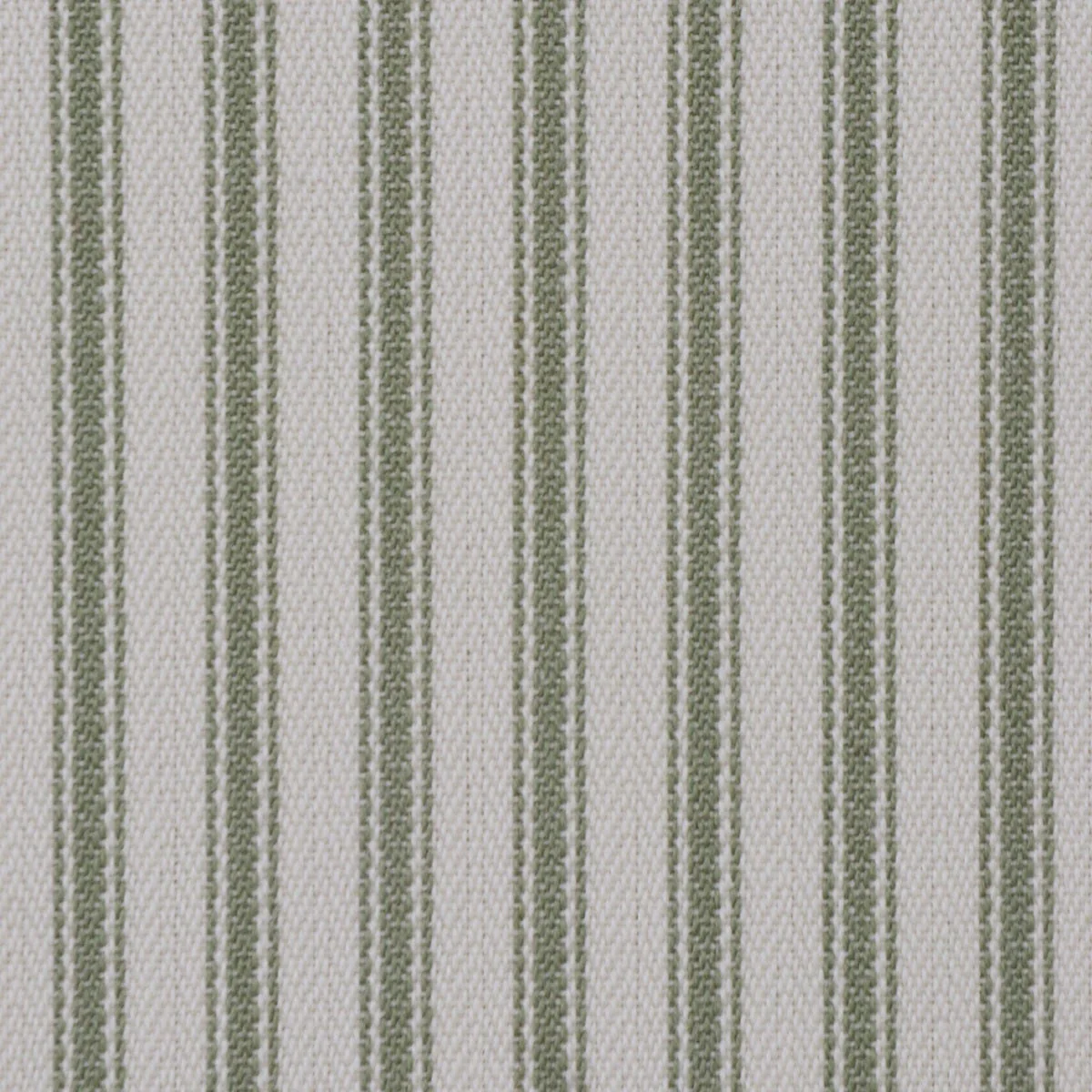 Luxury Green French Ticking Stripe Fabric - Image 4
