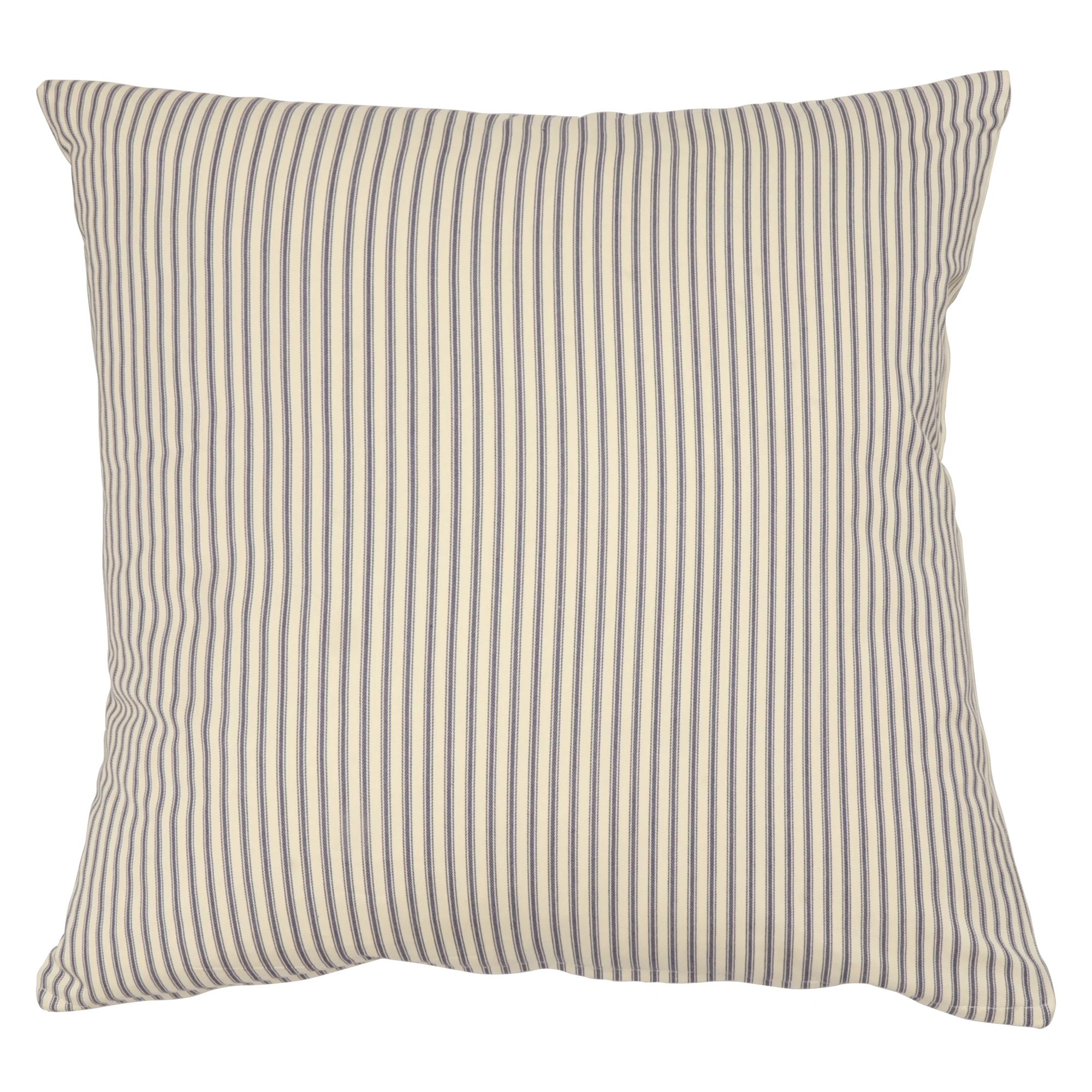 Luxury Ticking Stripe Navy 22" Cushion Cover - Image 2
