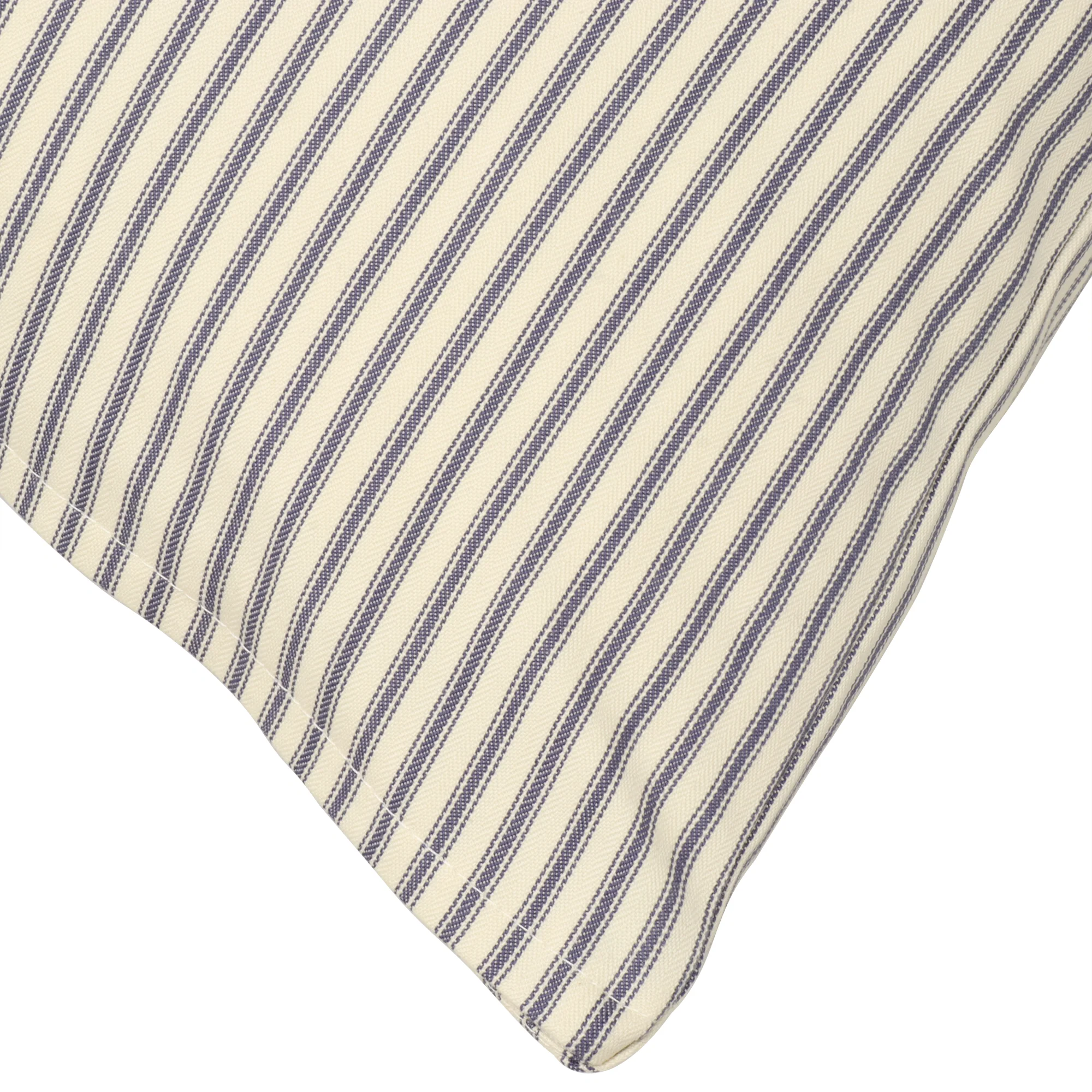 Luxury Ticking Stripe Navy 22" Cushion Cover - Image 4