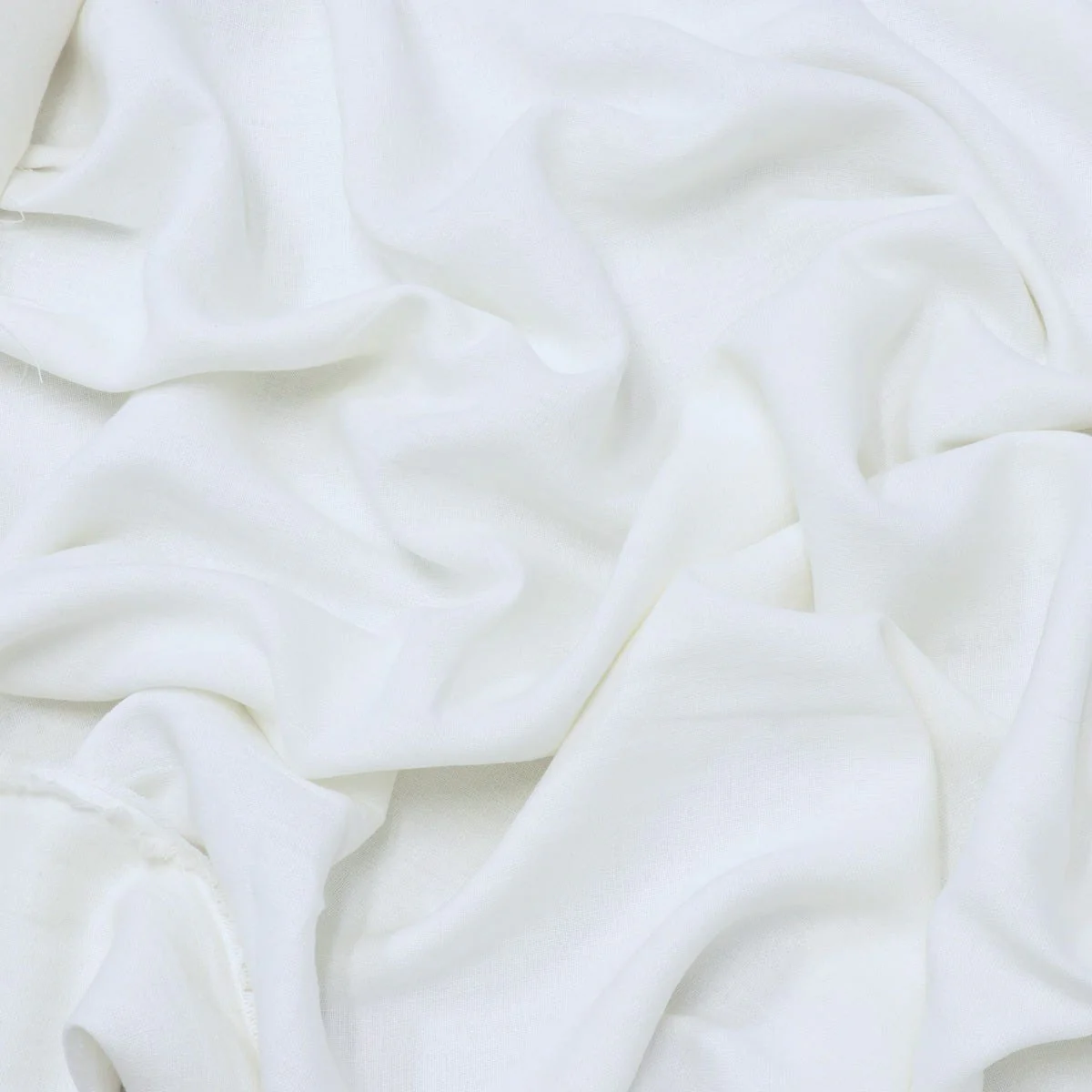 Madrid Bleached White Linen Double Width Fabric - Image 3