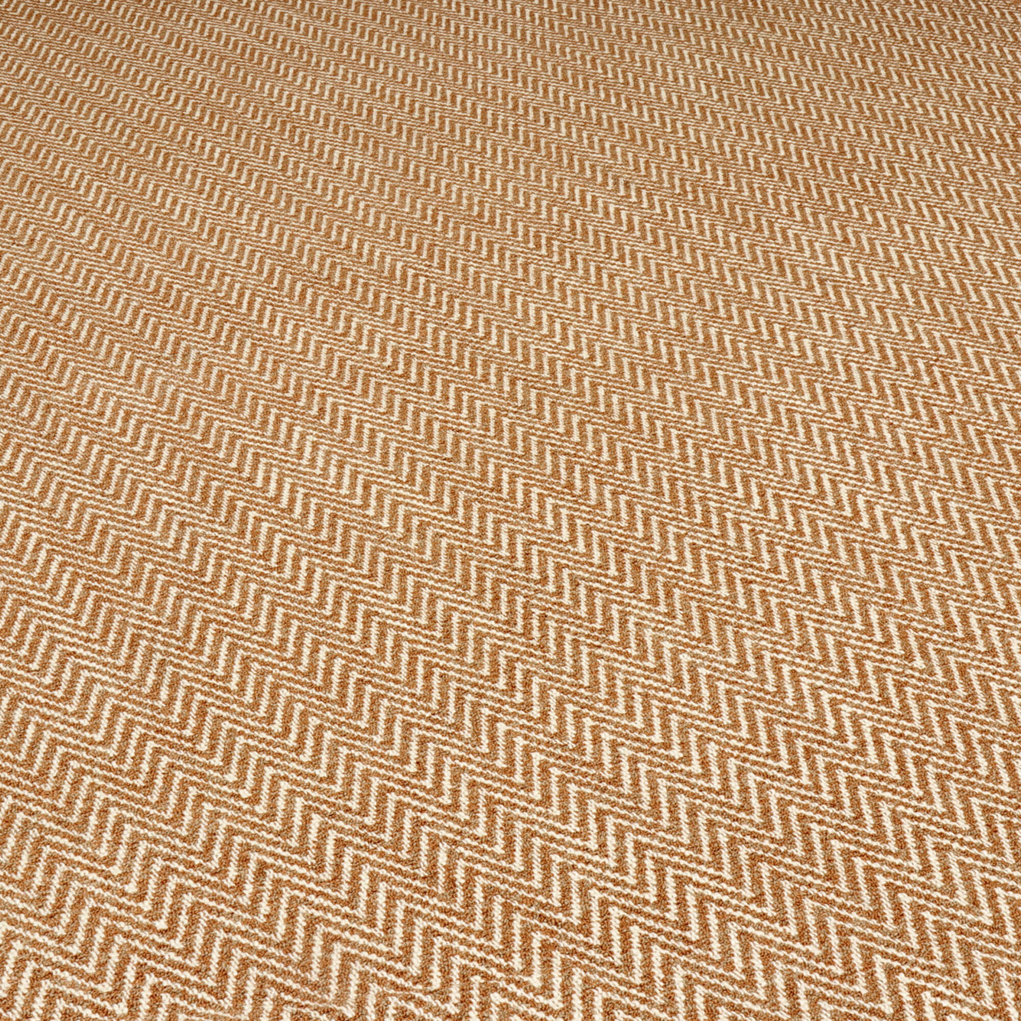 Malaga Herringbone Stripe Chestnut Fabric - Image 4