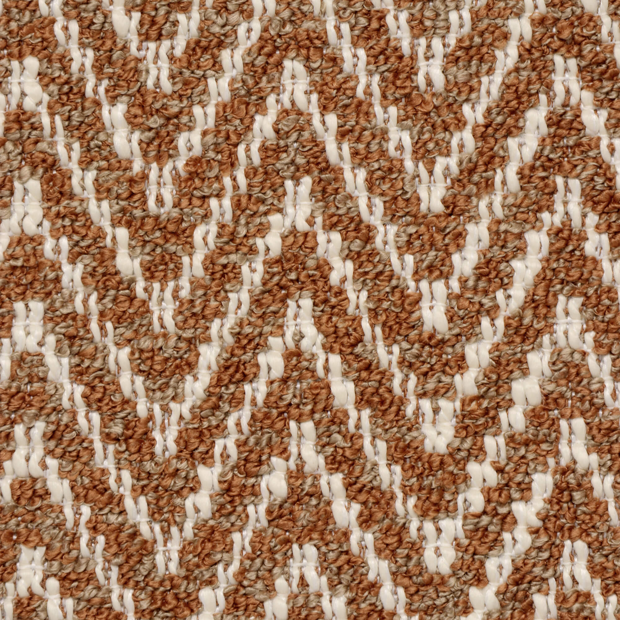 Malaga Herringbone Stripe Chestnut Fabric - Image 6