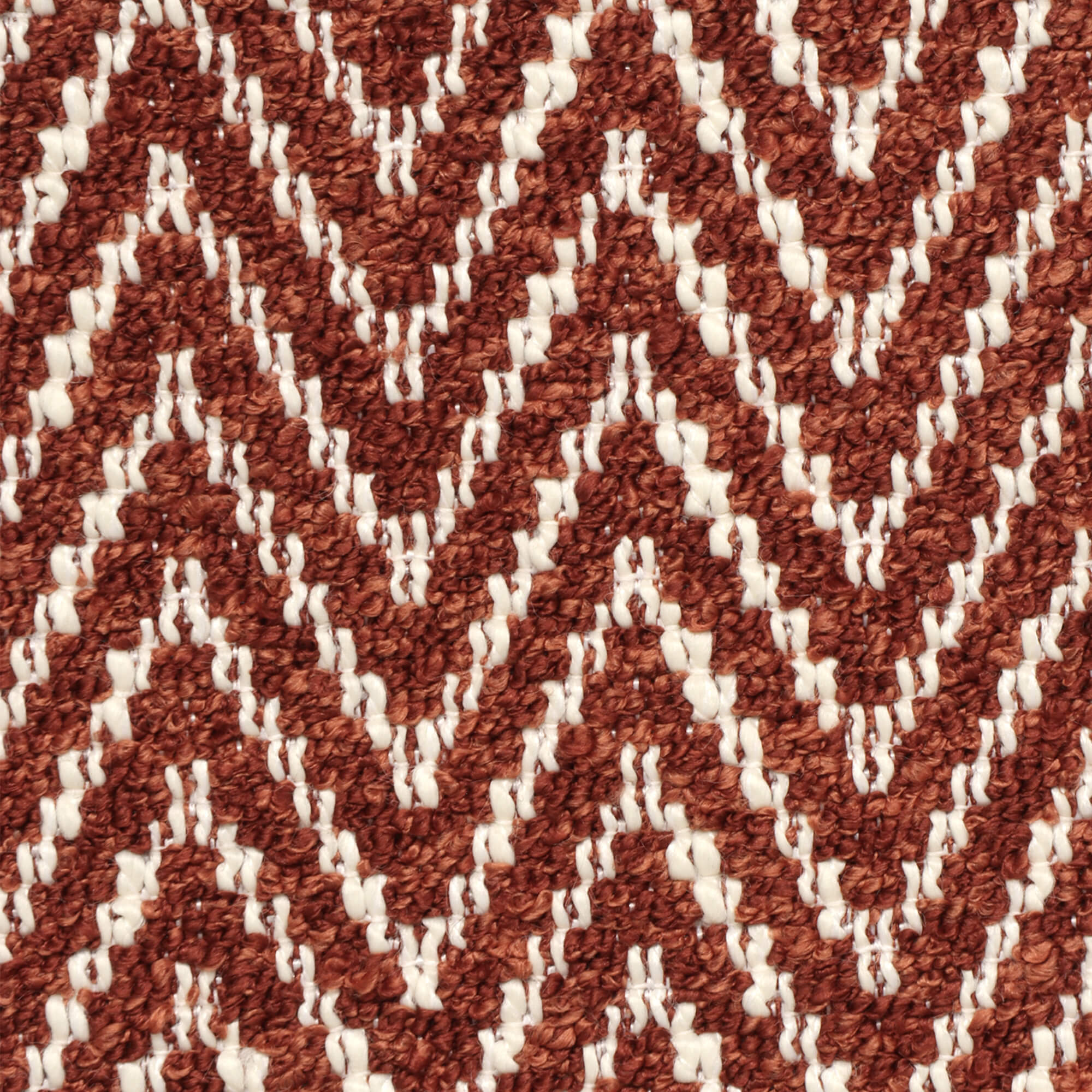 Malaga Herringbone Stripe Terracotta Fabric - Image 6