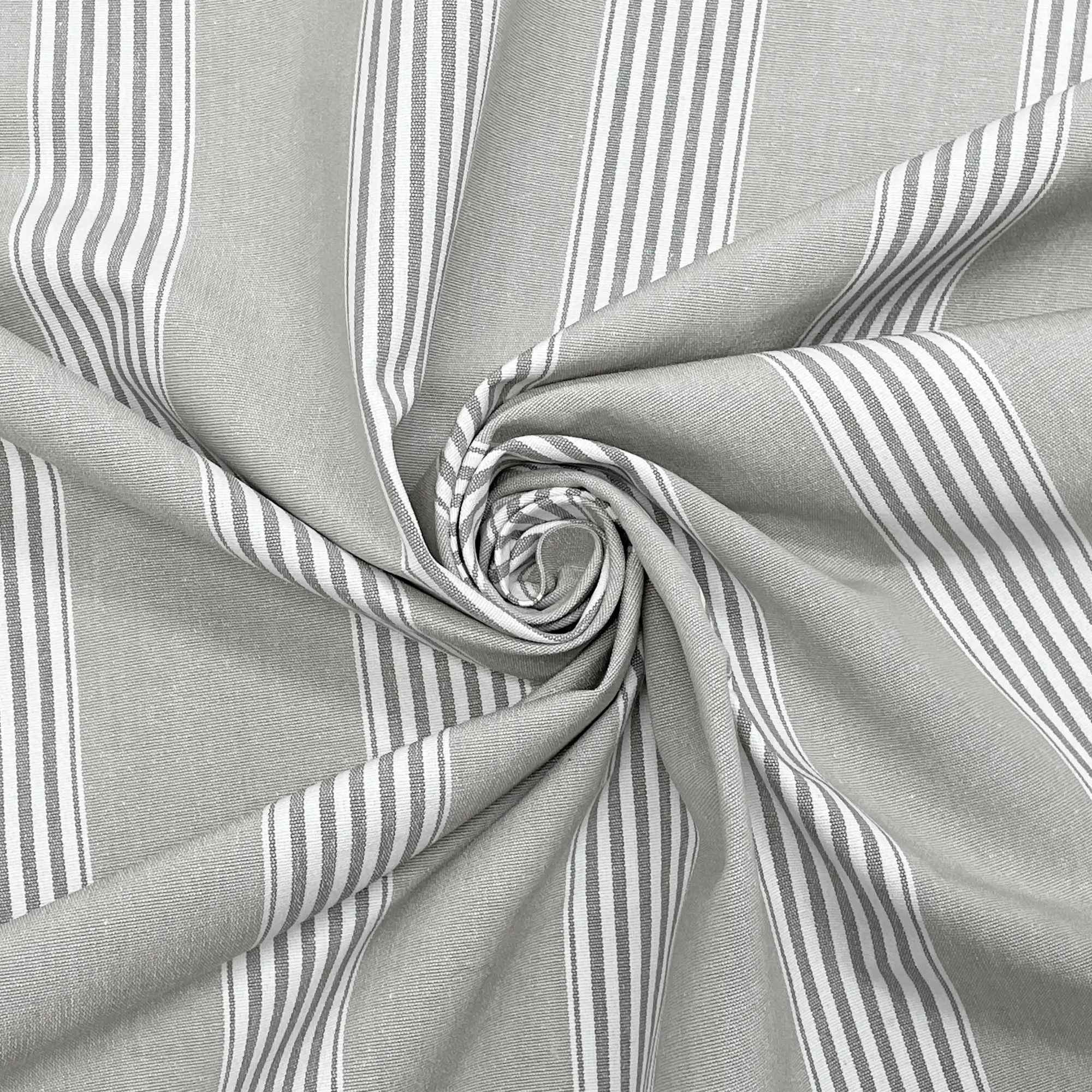 March Stripe Grey Fabric - Image 5