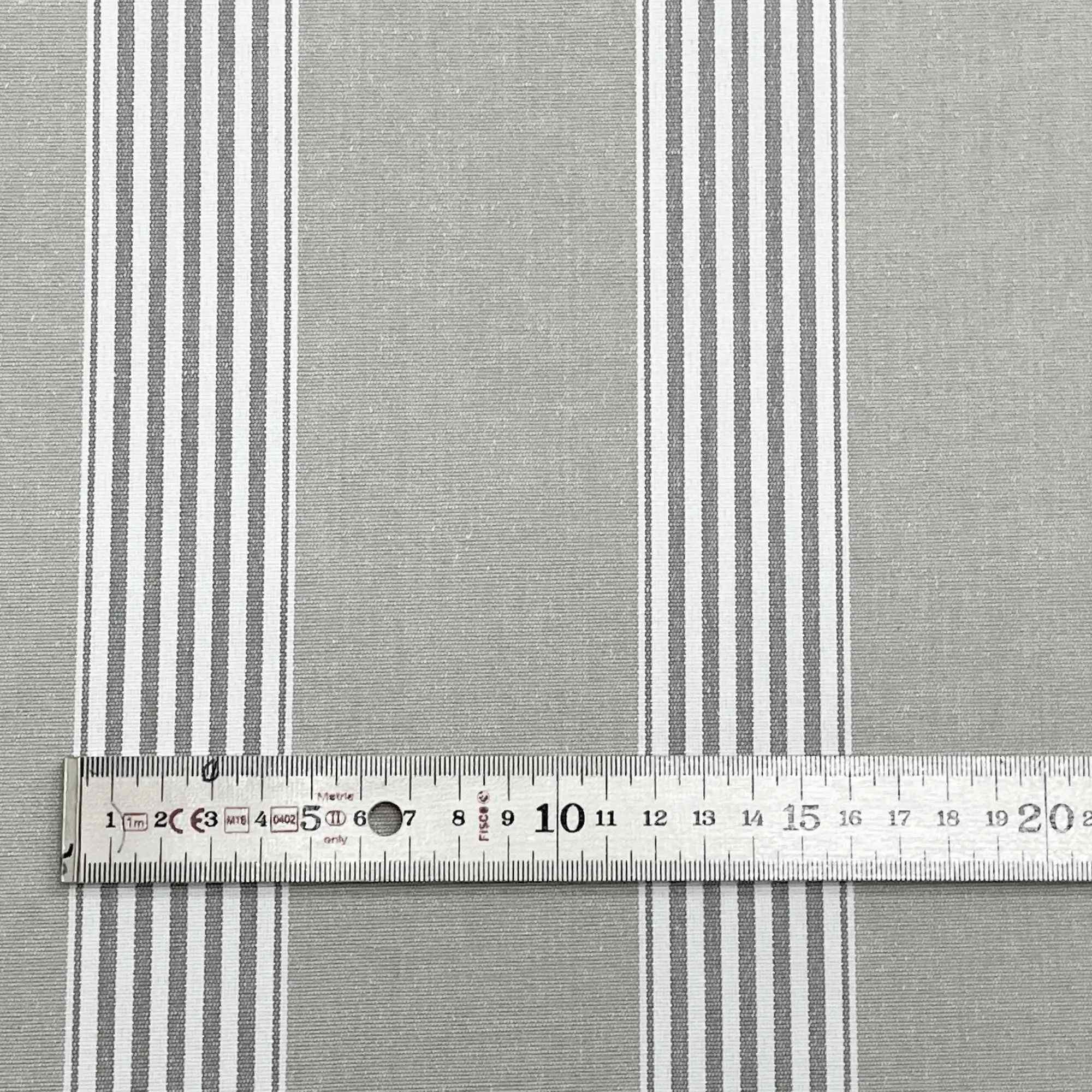 March Stripe Grey Fabric - Image 6