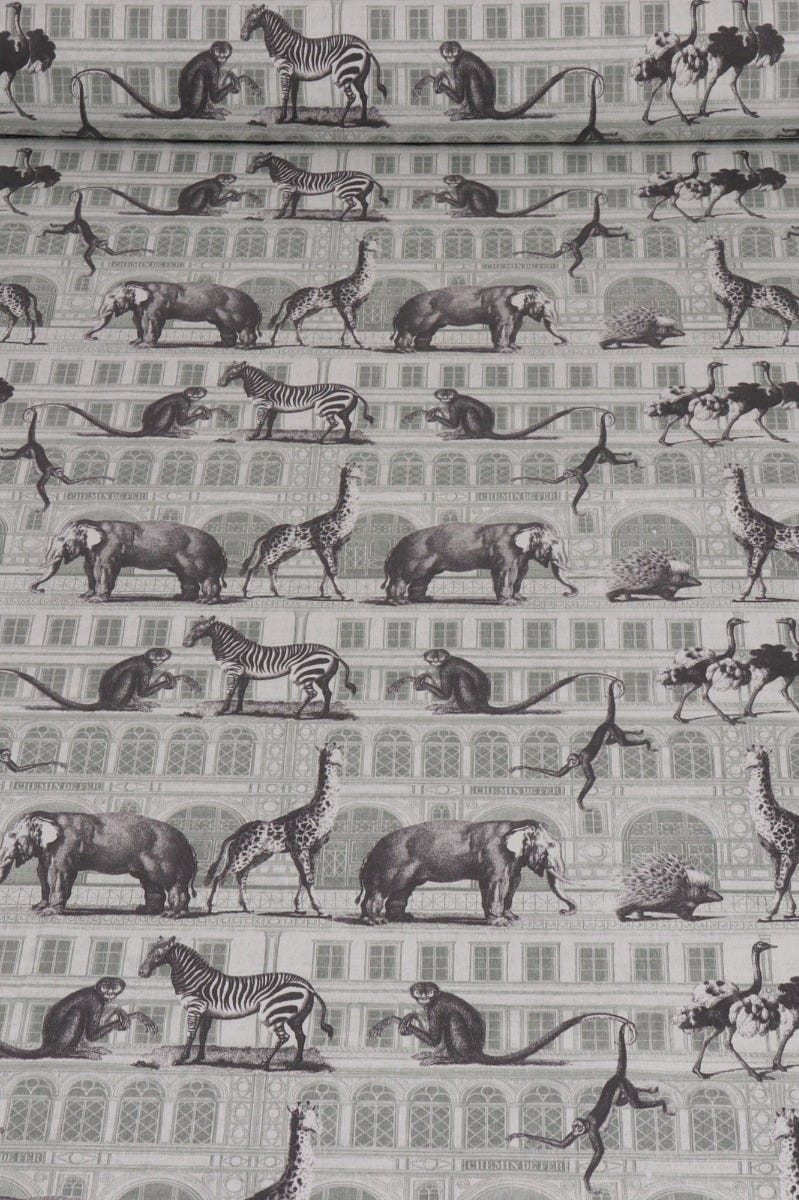 Menagerie Khaki / Grey Fabric - Image 2