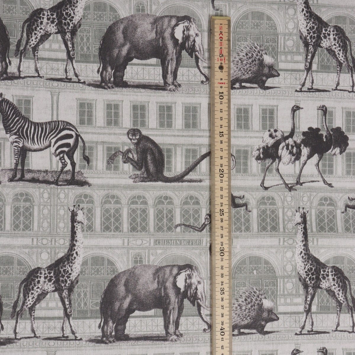 Menagerie Khaki / Grey Fabric - Image 4