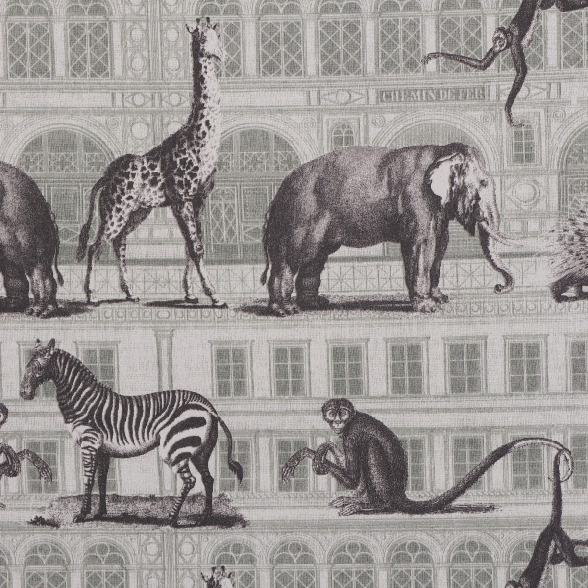 Menagerie Khaki / Grey Fabric - Image 5