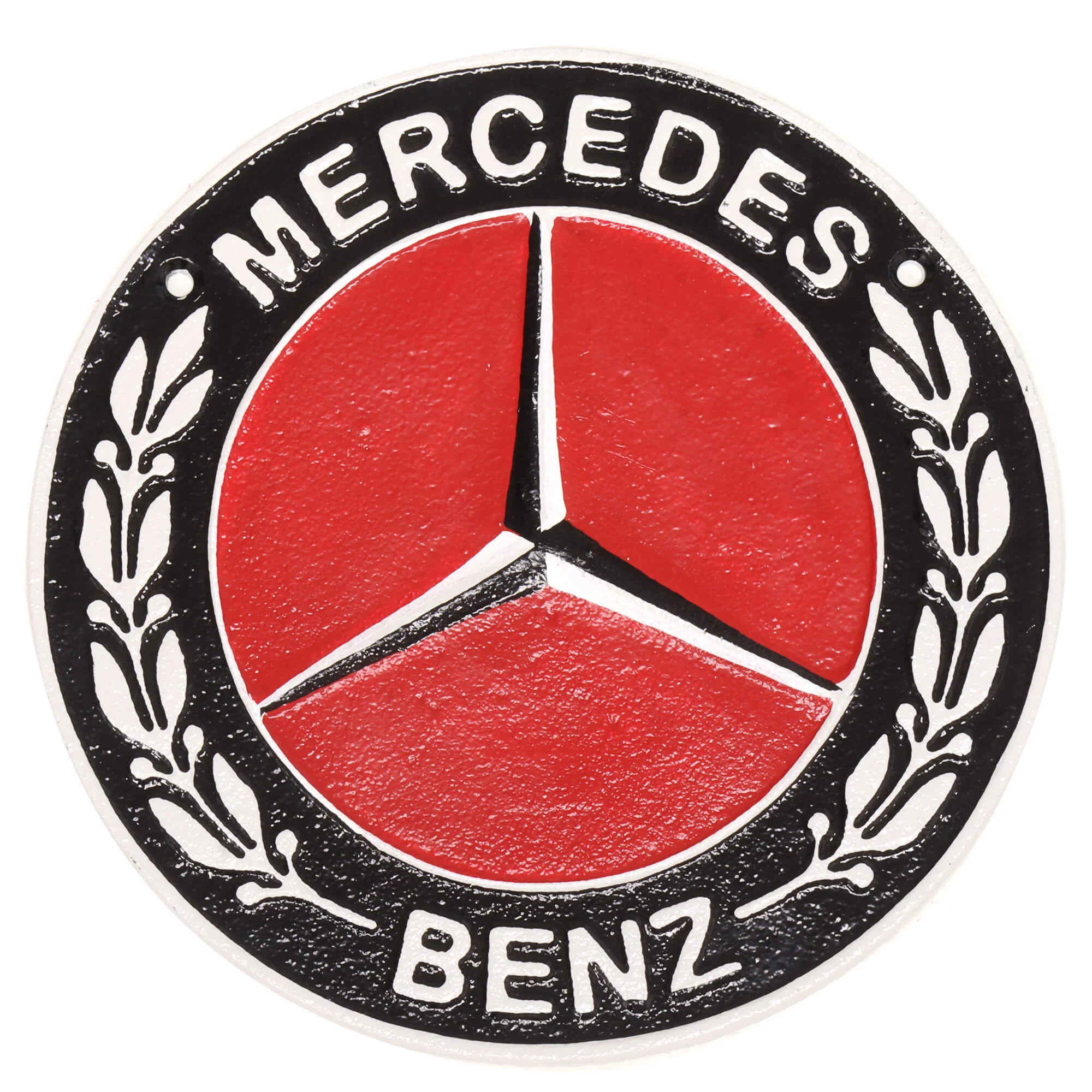 Mercedes Benz Round Cast Iron Wall Sign