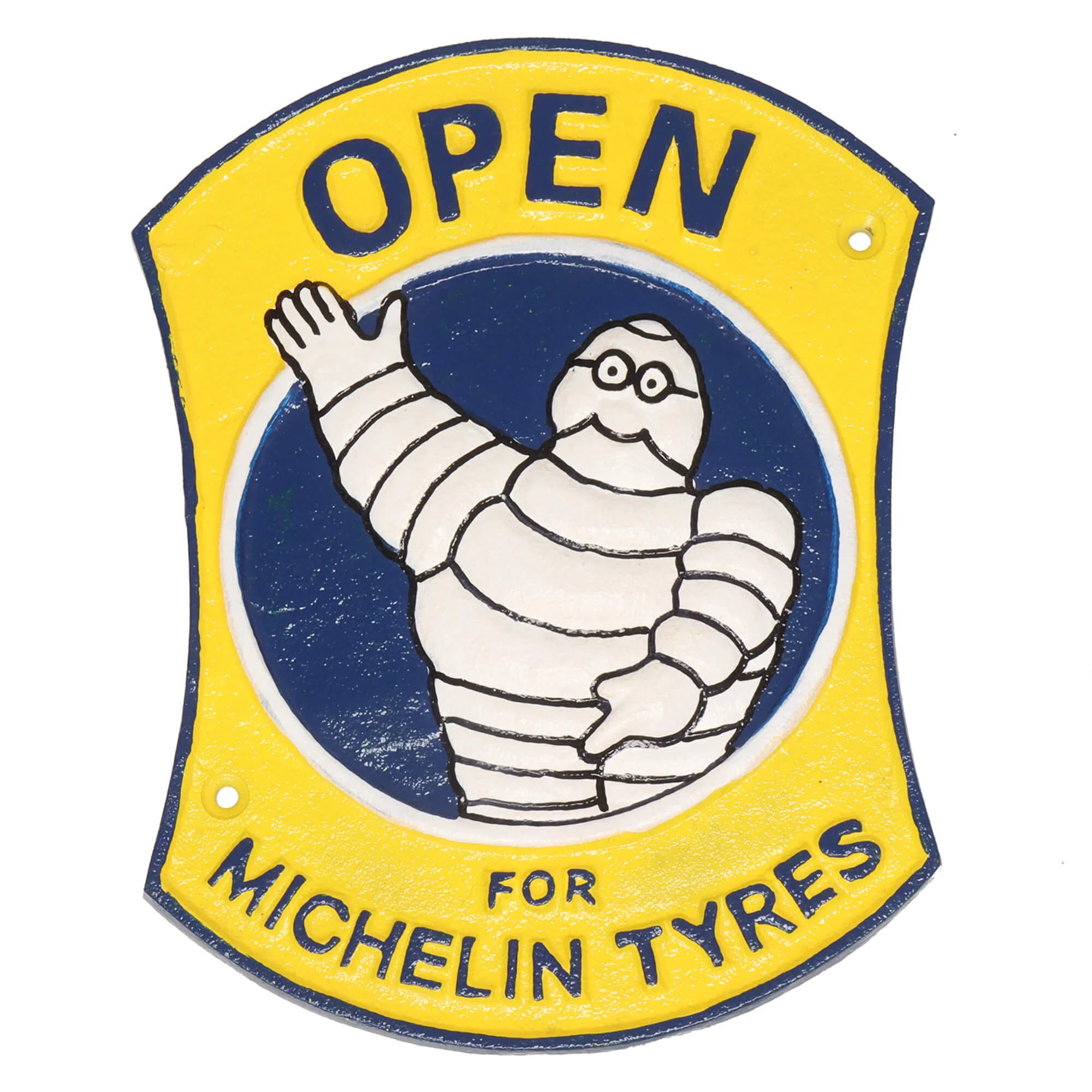 Michelin Open Cast Iron Wall Sign
