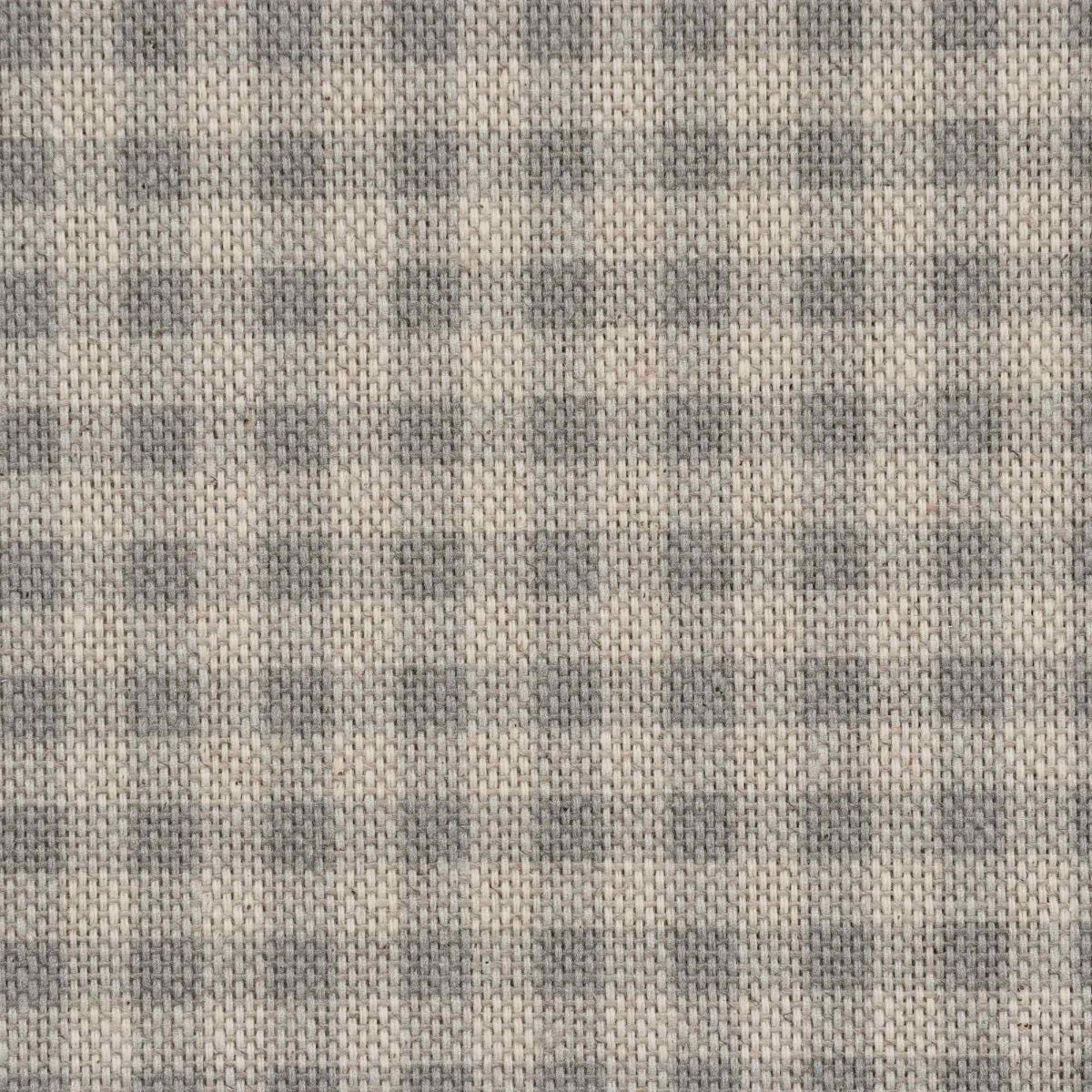 Micro Gingham Grey Double Width Fabric - Image 6