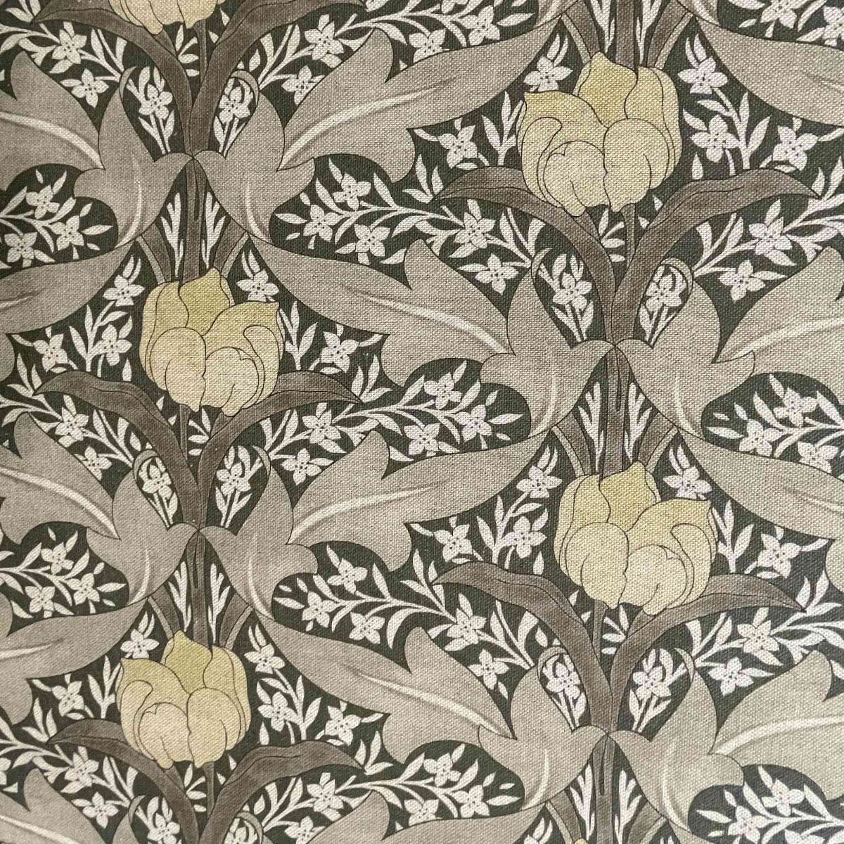 Morris Tulip Grey Double Width Fabric - Image 5