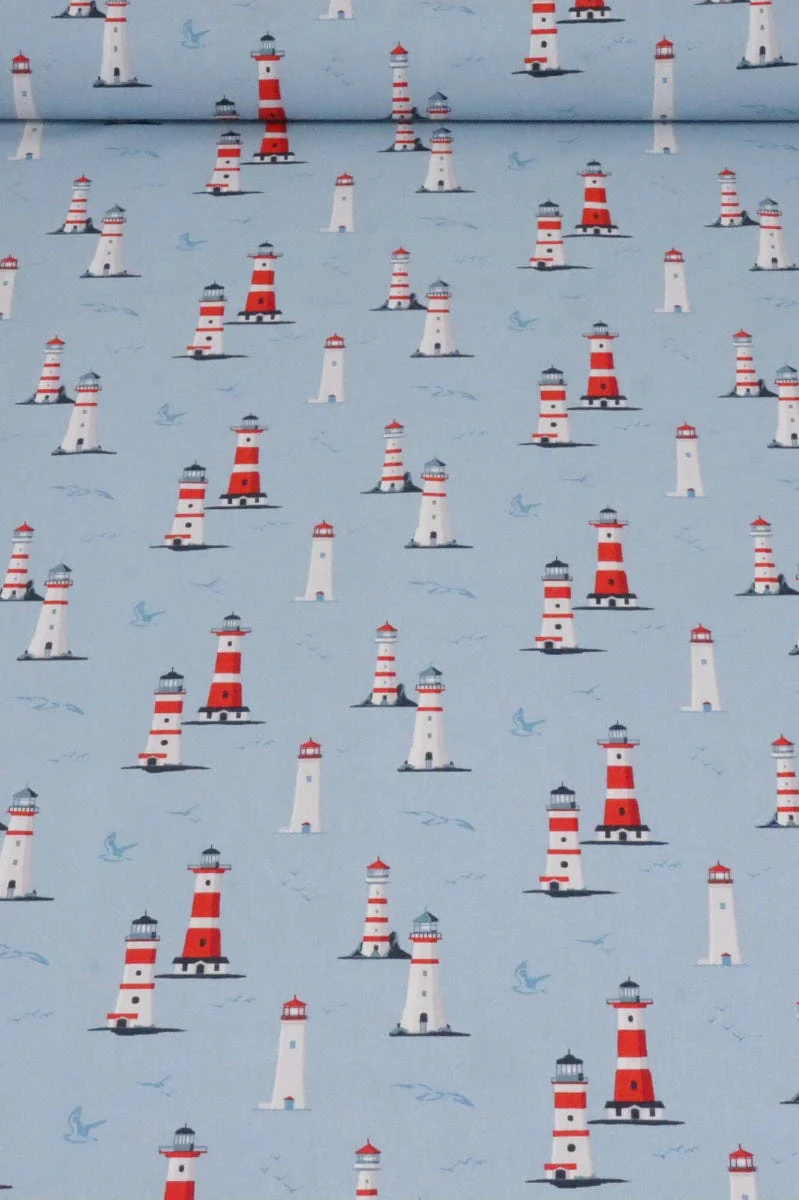 Nash Lighthouse Blue 160cm Fabric - Image 2
