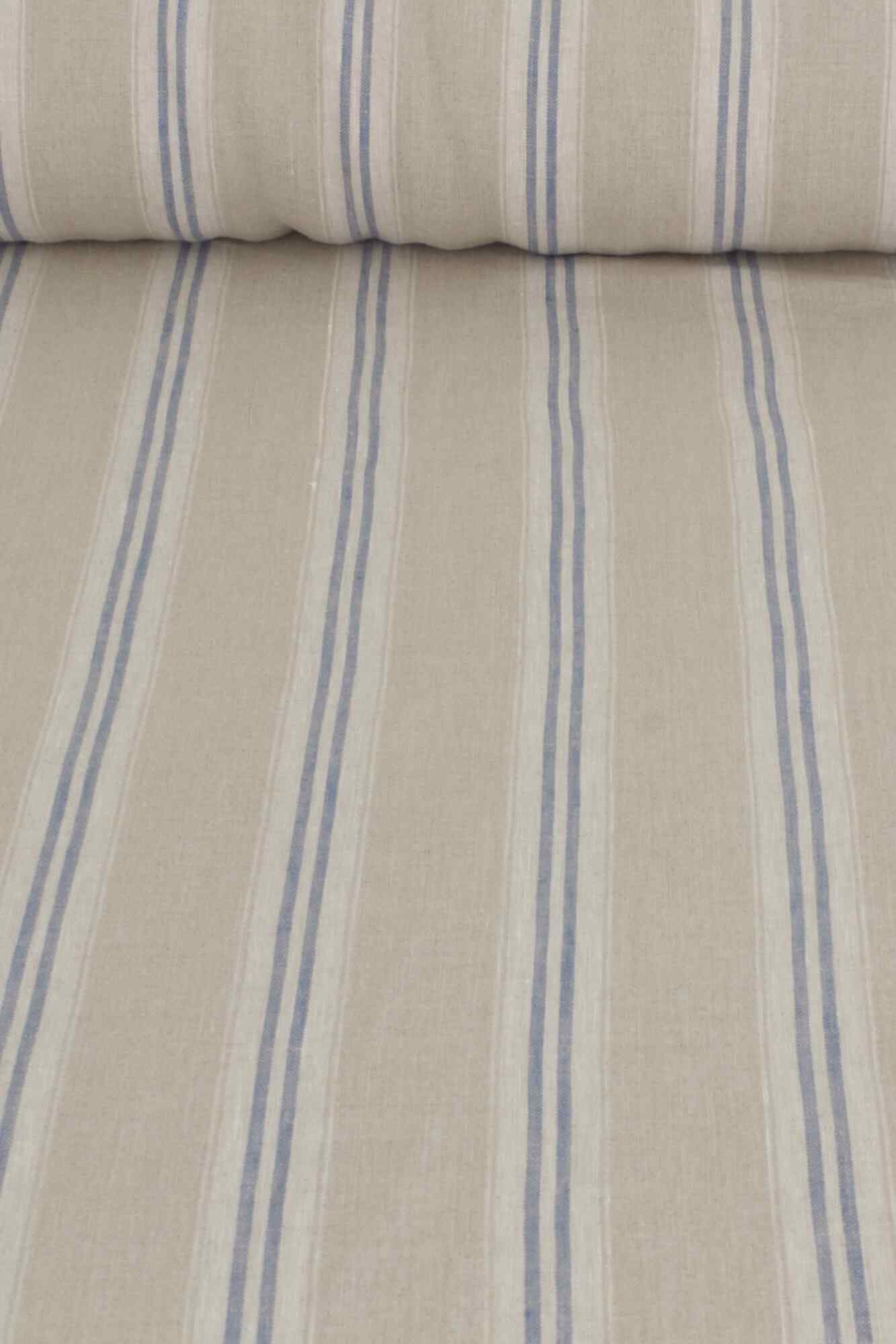 Oslo Stripe Blue Fabric - Image 3