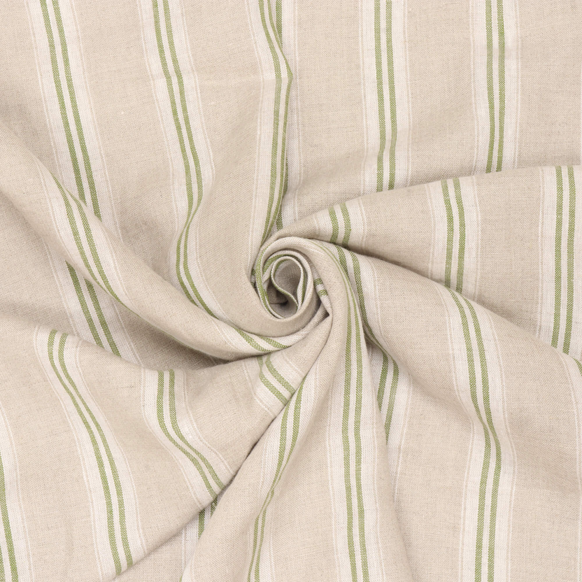 Oslo Stripe Green Fabric - Image 3