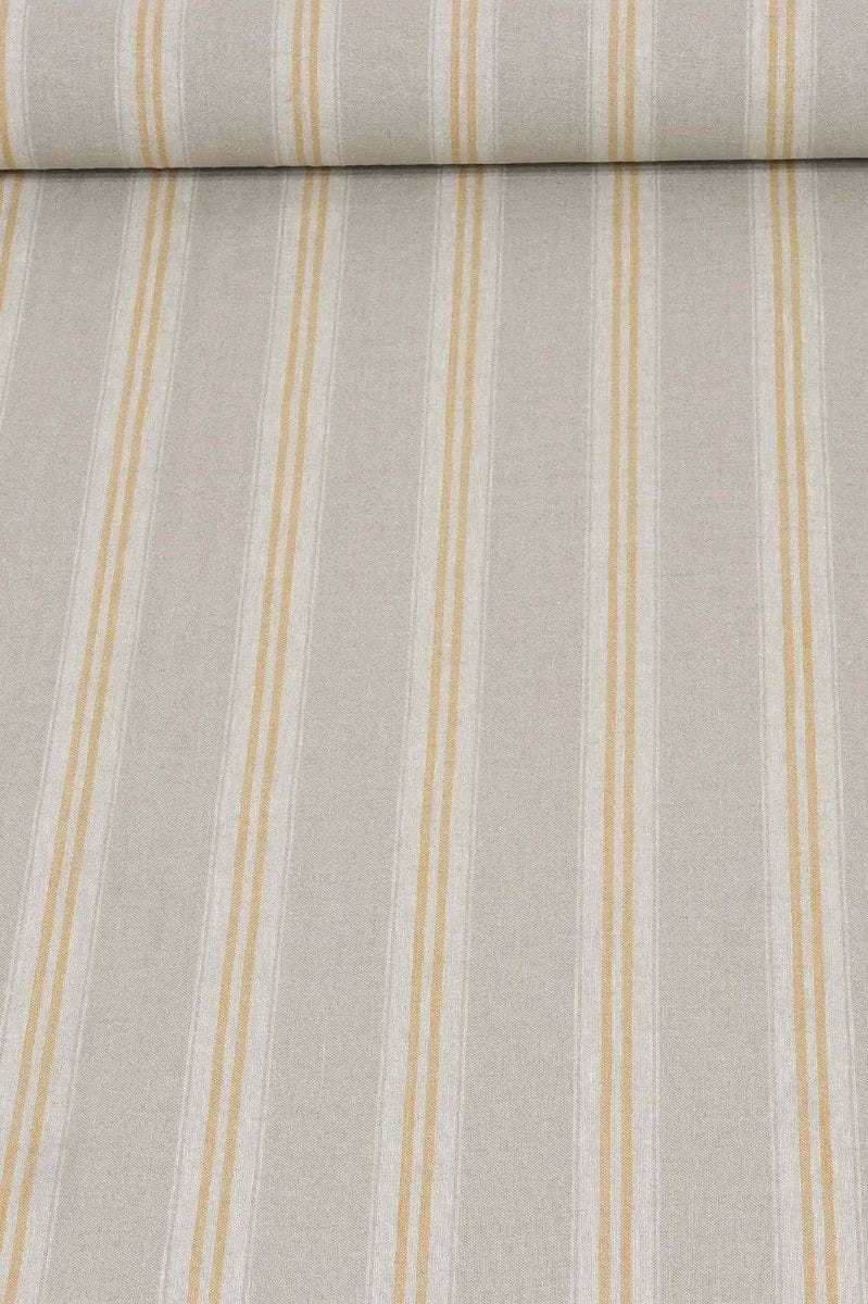 Oslo Stripe Saffron Yellow Fabric - Image 2