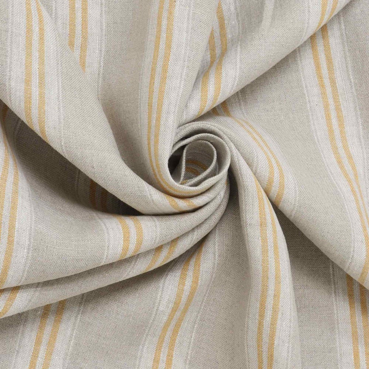 Oslo Stripe Saffron Yellow Fabric - Image 3