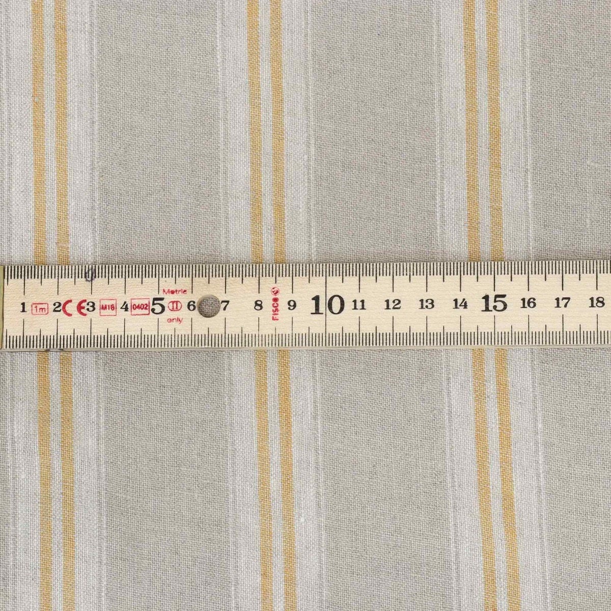 Oslo Stripe Saffron Yellow Fabric - Image 5