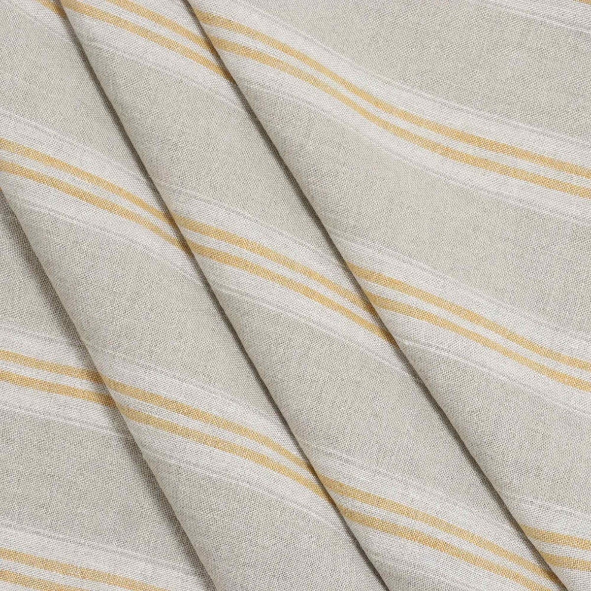 Oslo Stripe Saffron Yellow Fabric - Image 7