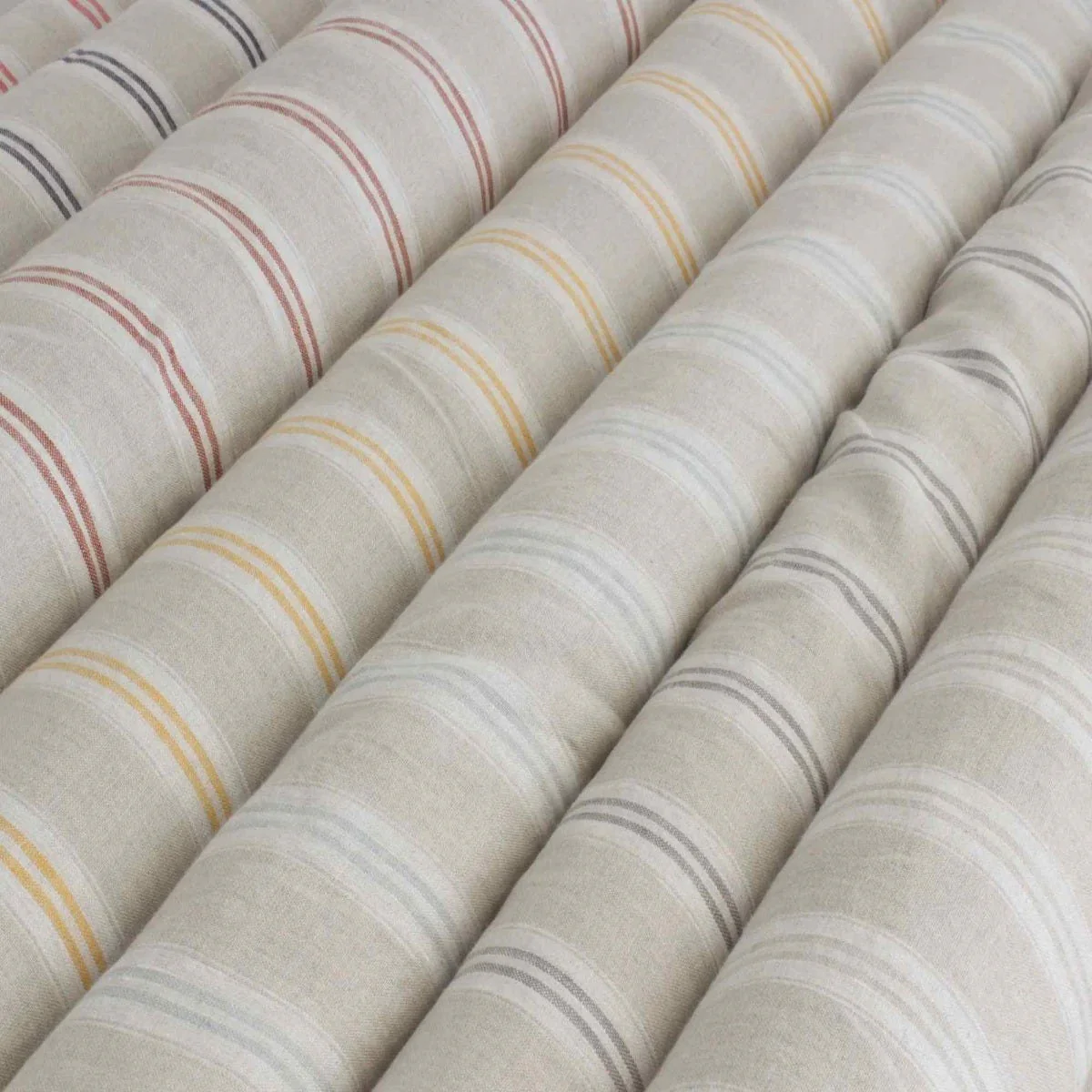 Oslo Stripe Saffron Yellow Fabric - Image 8