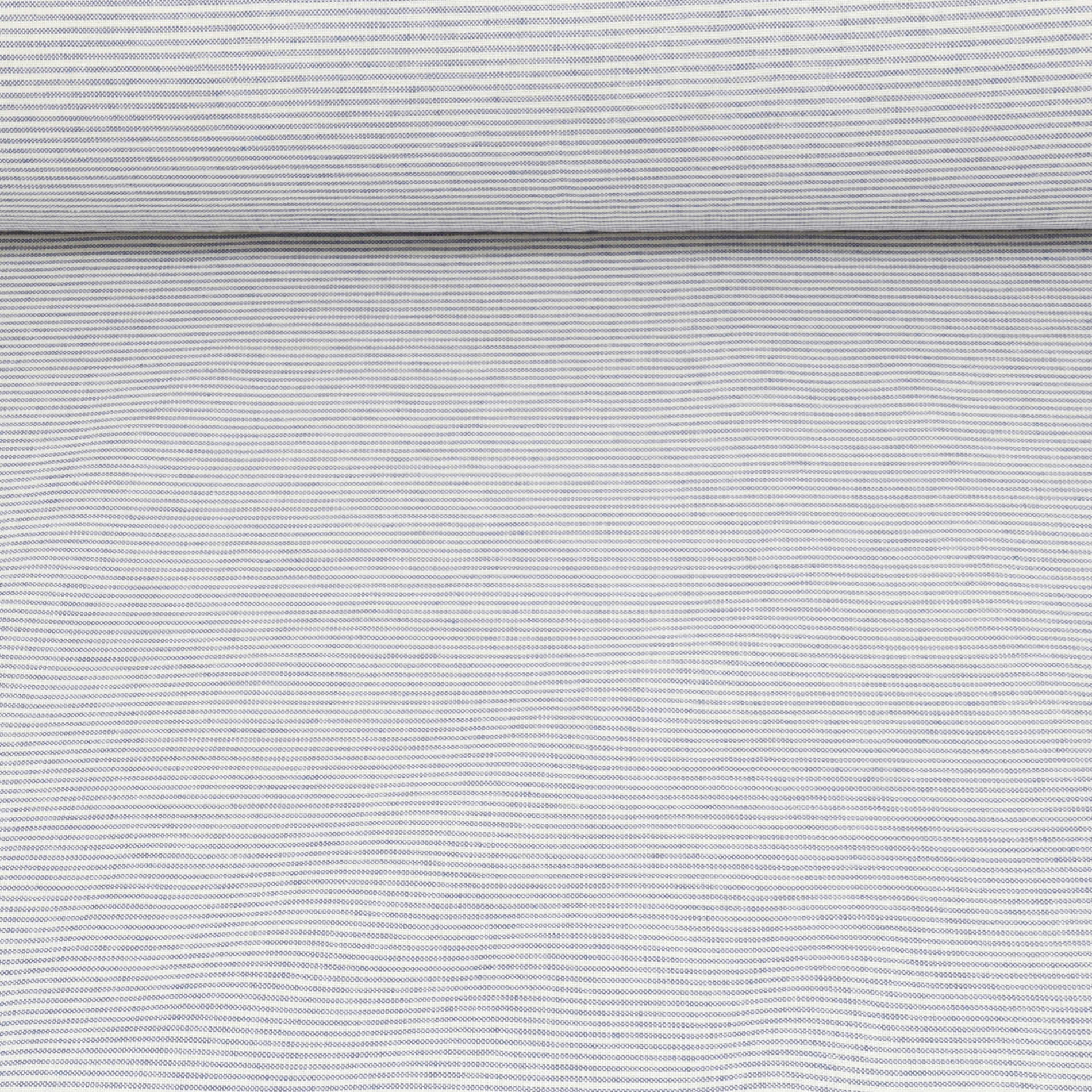 Oxford Pinstripe Blue Double Width Fabric - Image 2