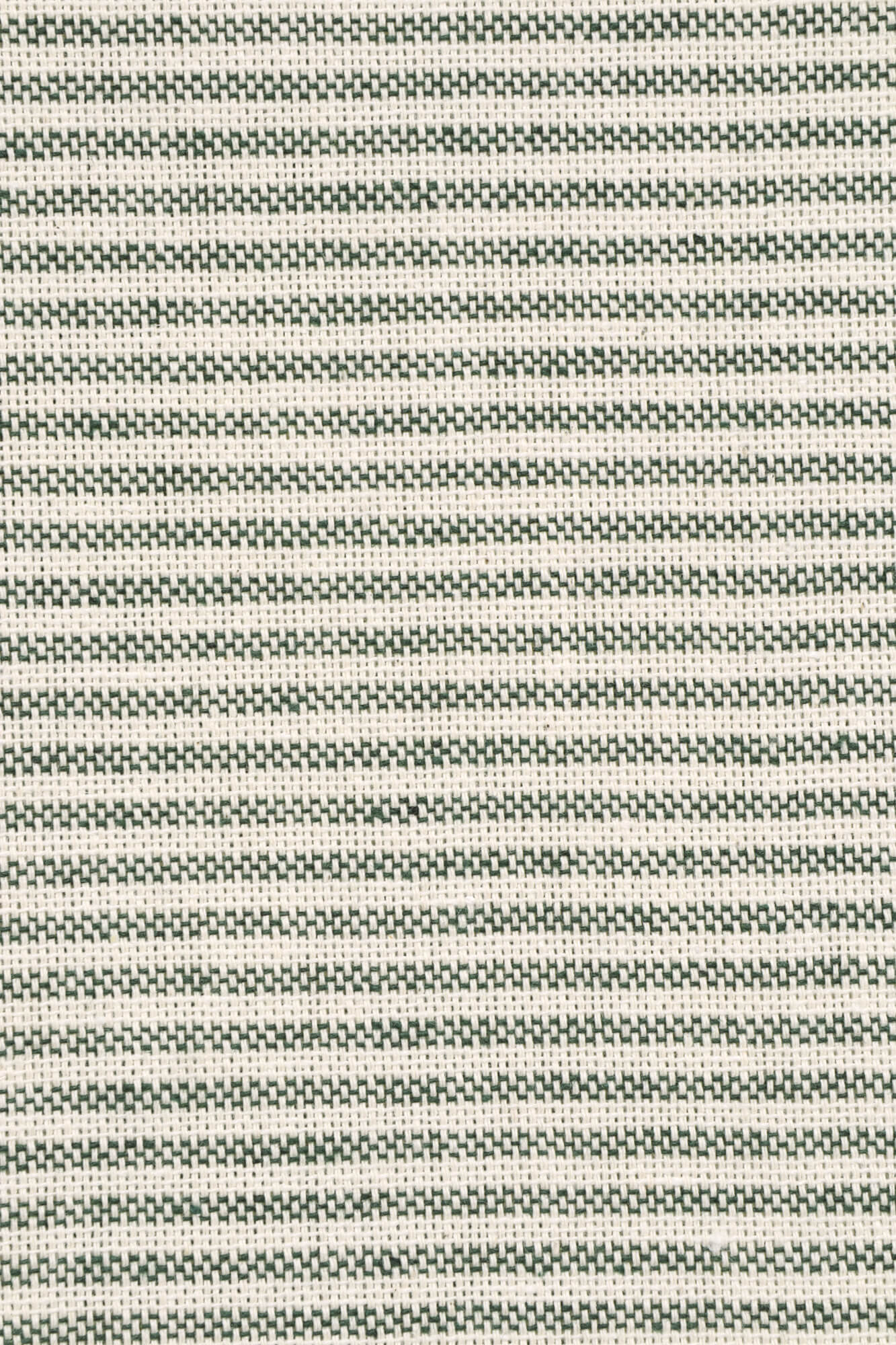 Oxford Pinstripe Green Double Width Fabric