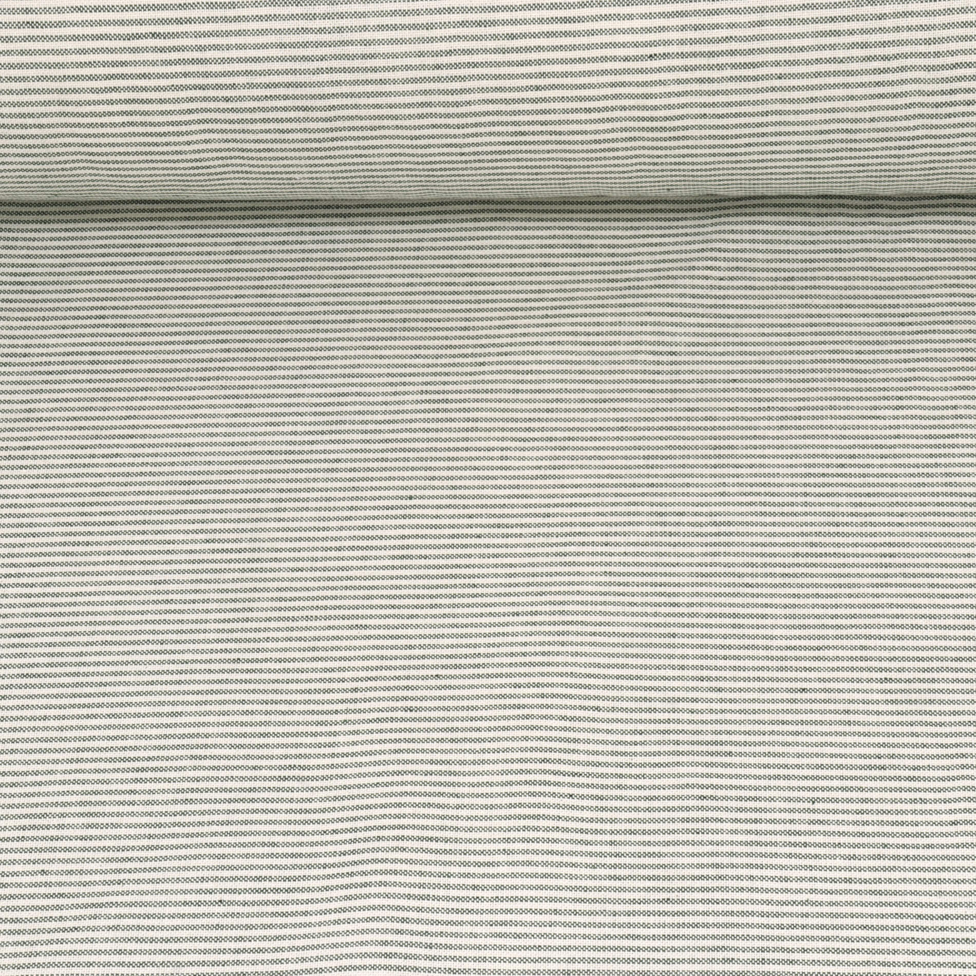 Oxford Pinstripe Green Double Width Fabric - Image 2