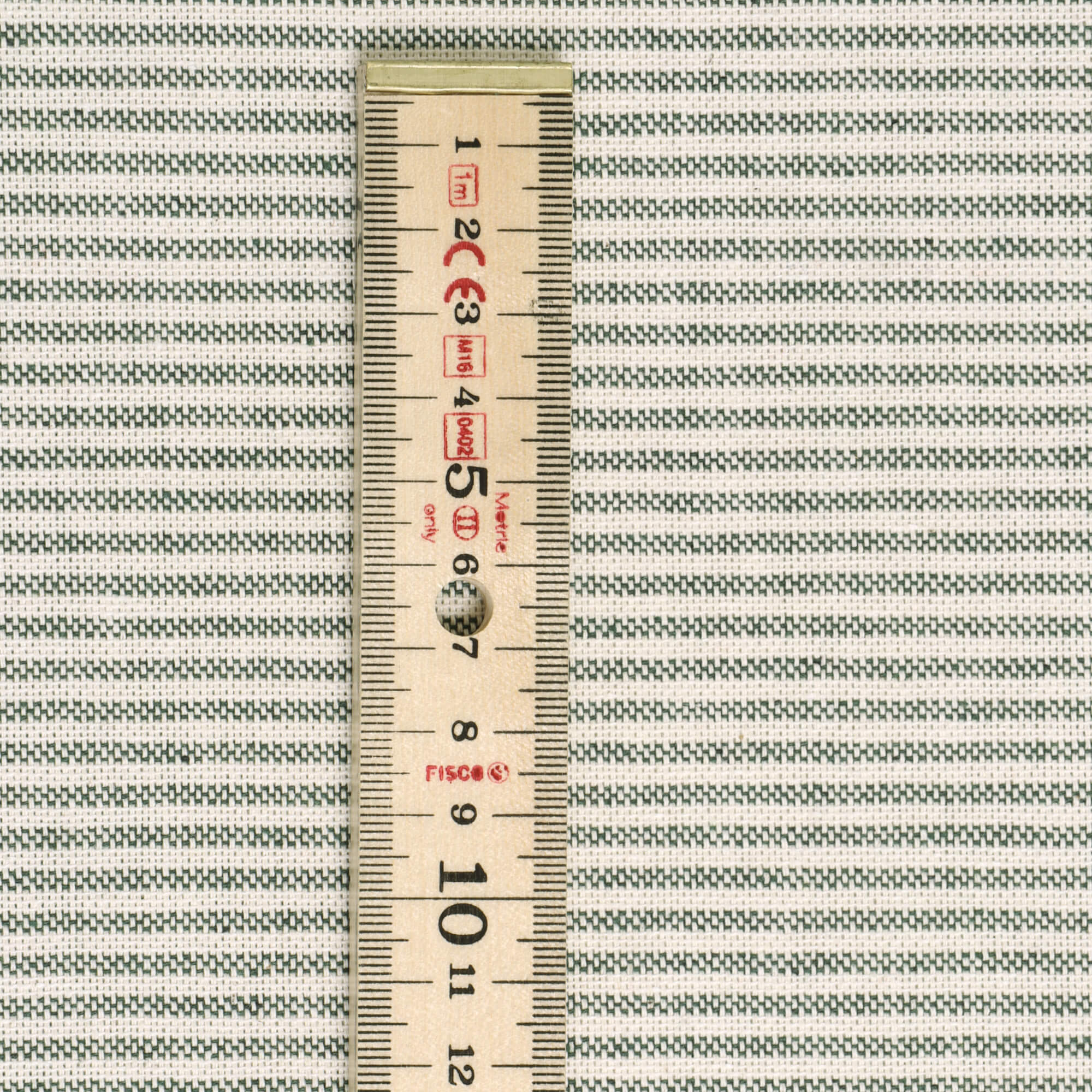 Oxford Pinstripe Green Double Width Fabric - Image 5