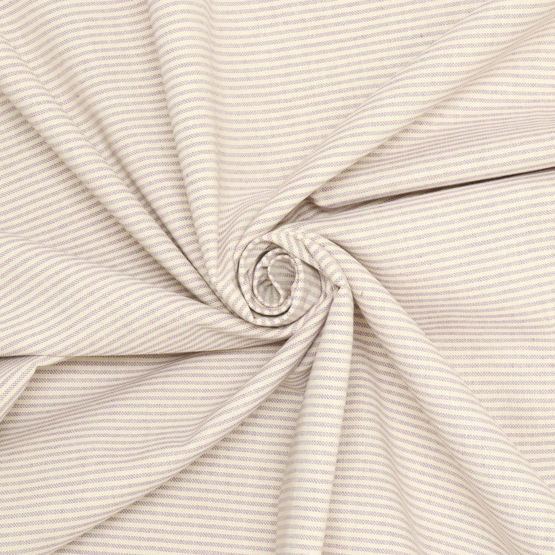 Oxford Pinstripe Lilac Double Width Fabric - Image 3
