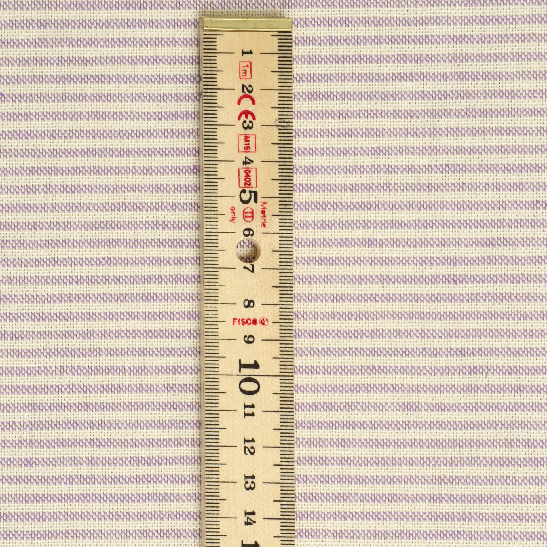 Oxford Pinstripe Lilac Double Width Fabric - Image 4