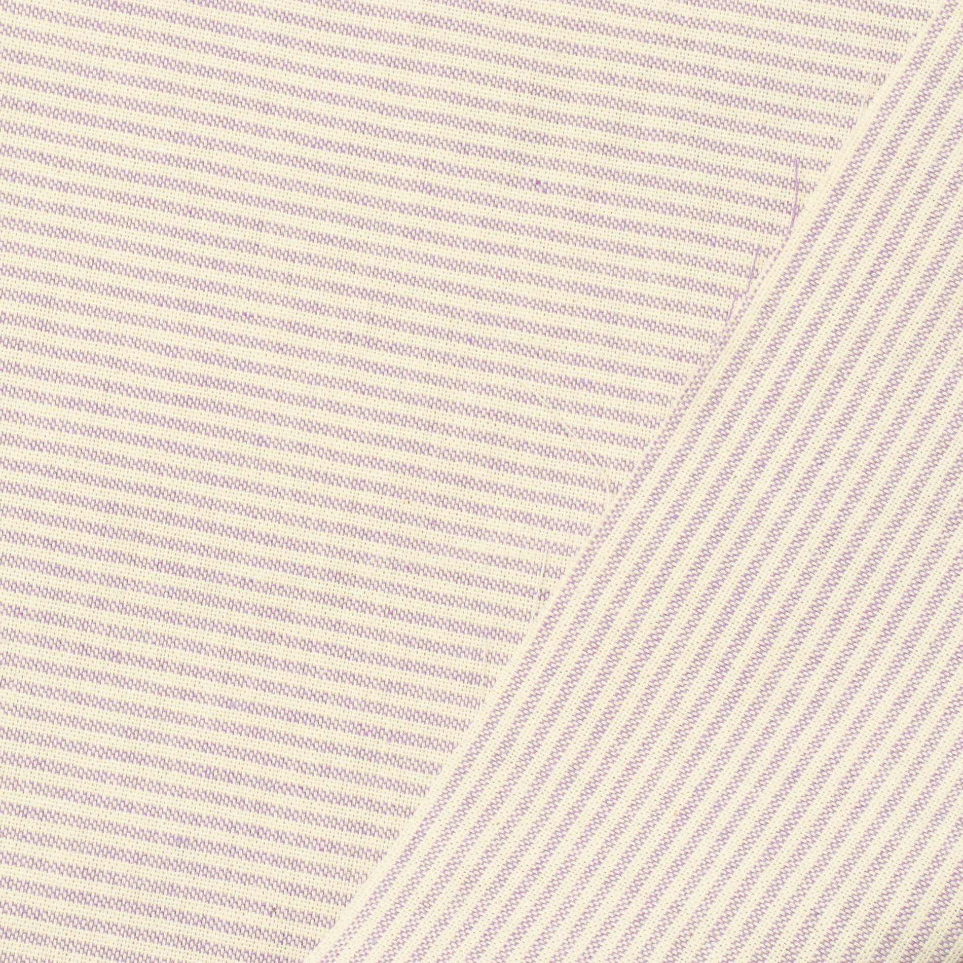 Oxford Pinstripe Lilac Double Width Fabric - Image 5