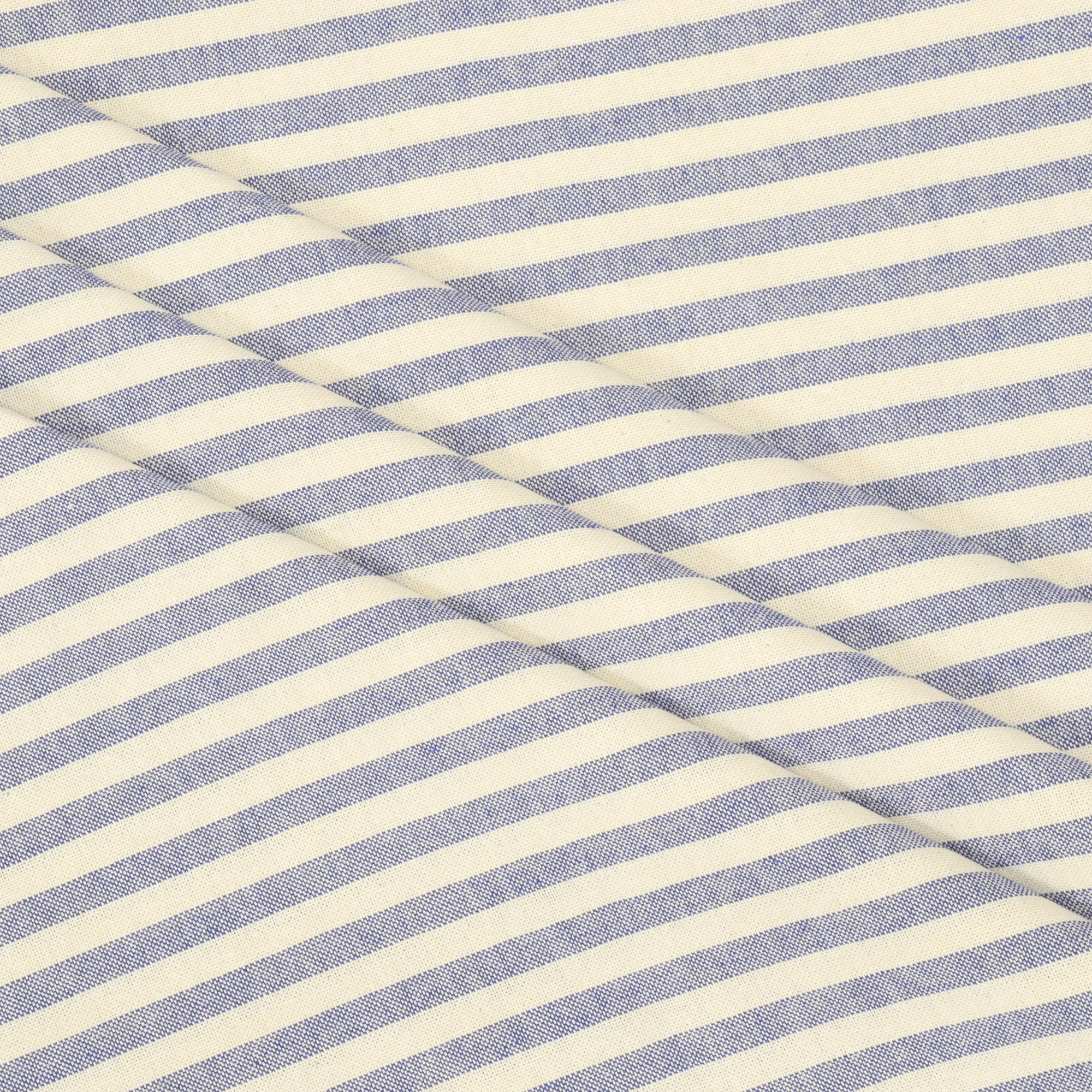 Oxford Stripe Blue Double Width Fabric - Image 6