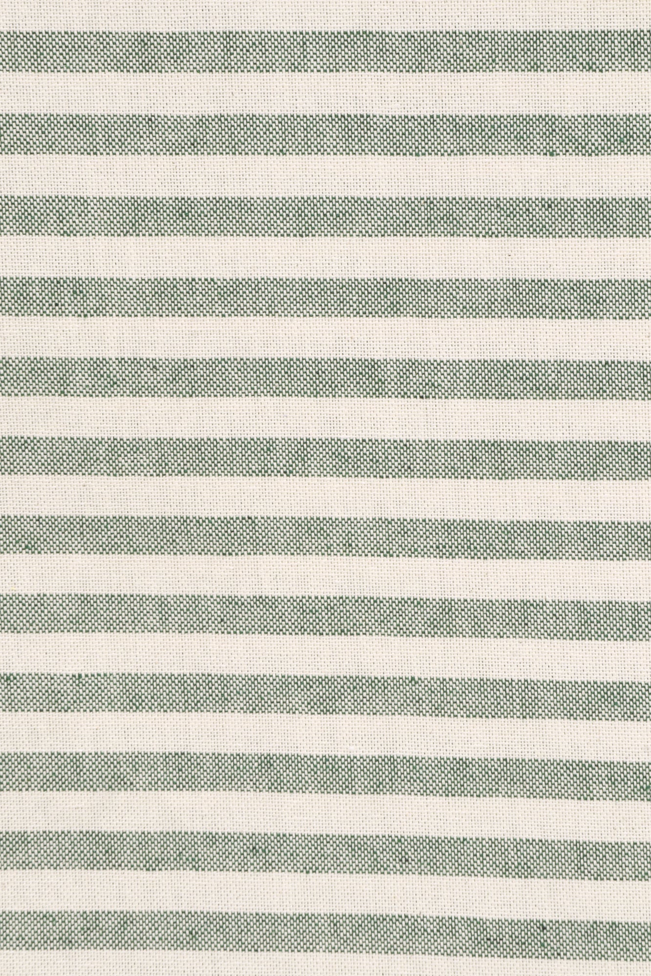 Oxford Stripe Green Double Width Fabric
