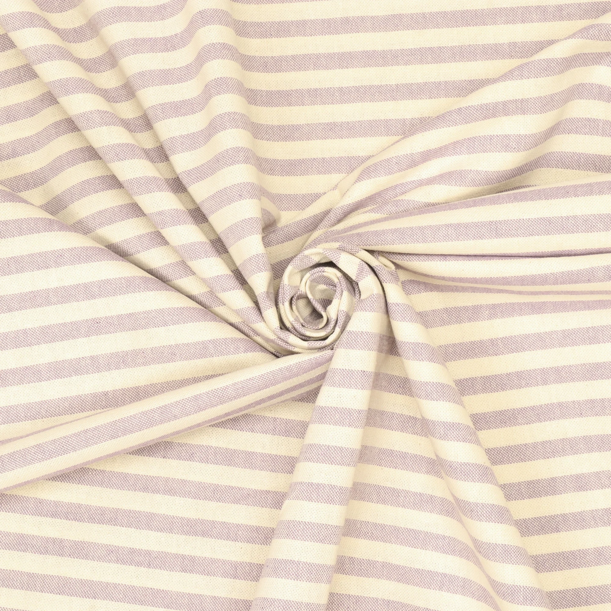Oxford Stripe Lilac Double Width Fabric - Image 3