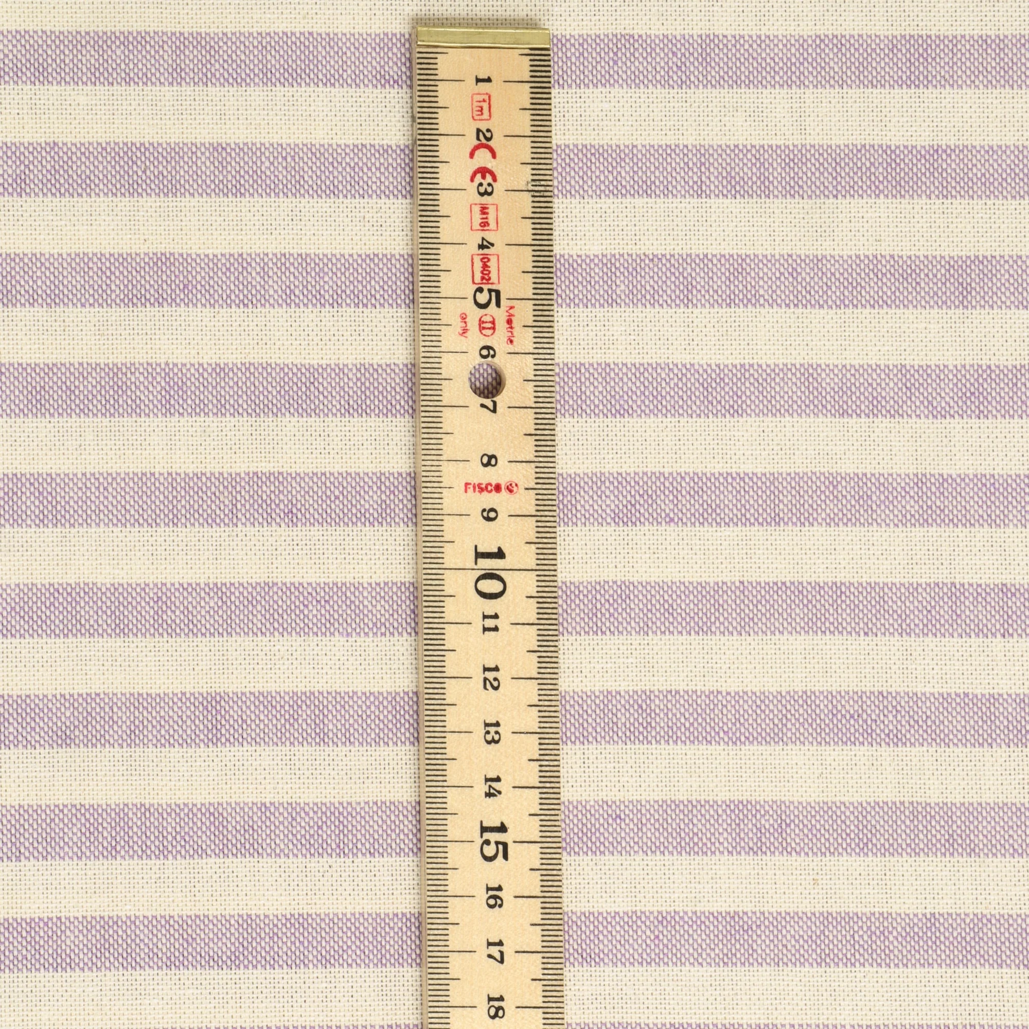 Oxford Stripe Lilac Double Width Fabric - Image 4