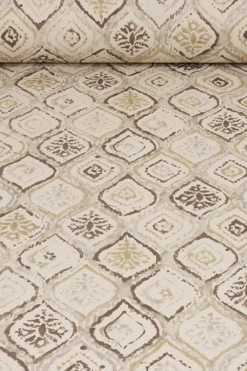 Petra Ikat Earth 280cm Fabric - Image 2