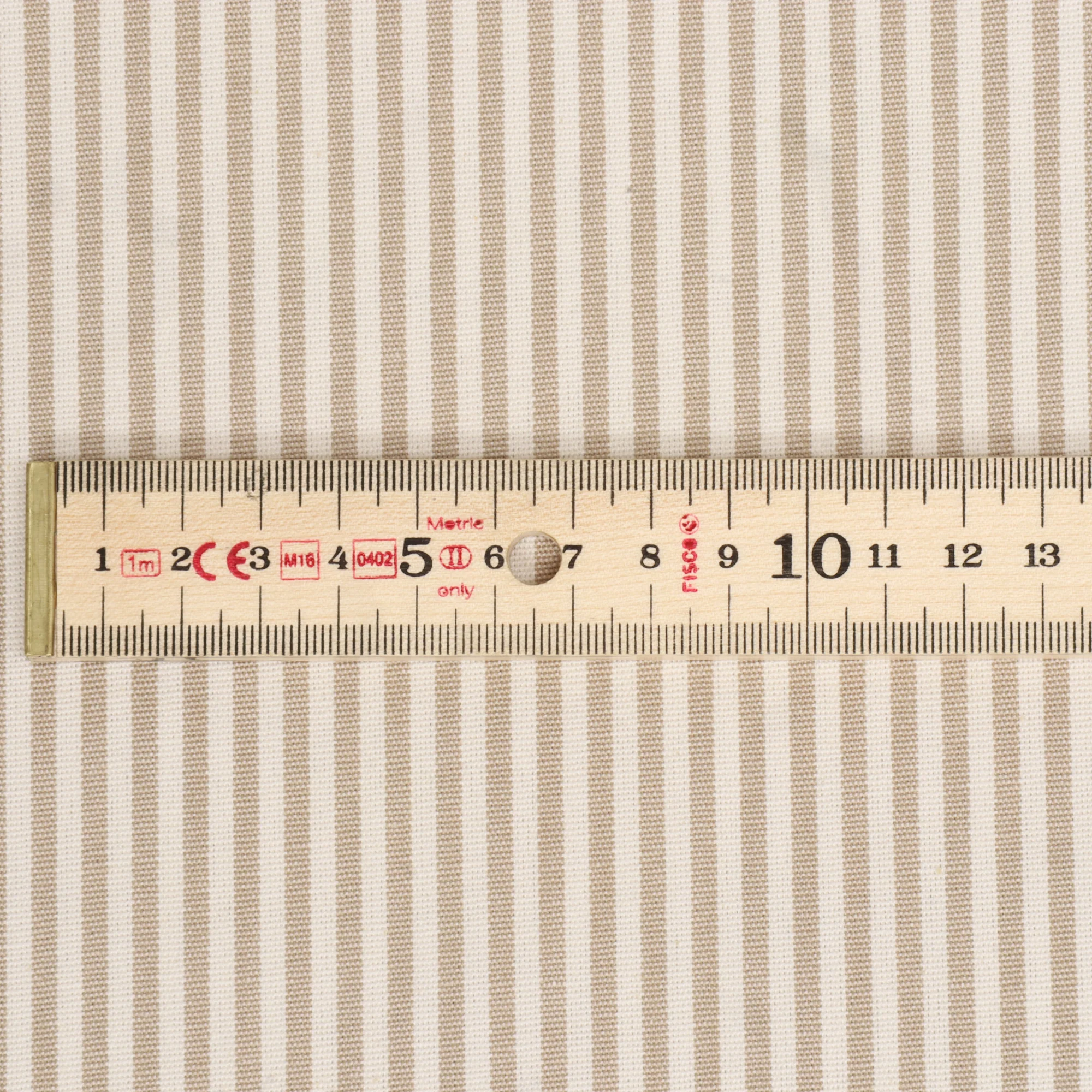 Pinstripe Beige Fabric - Image 4