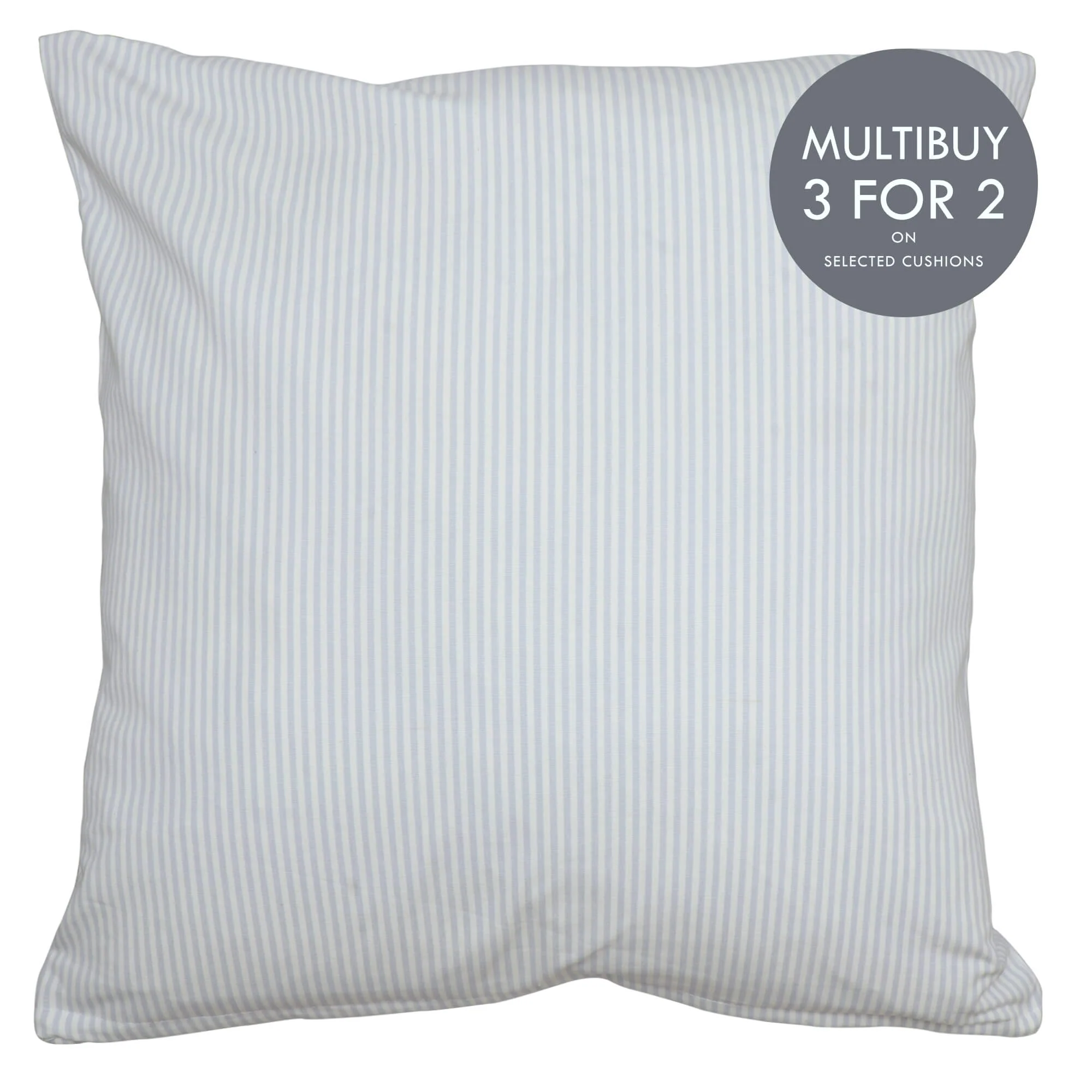 Pinstripe Baby Blue Cushion Cover