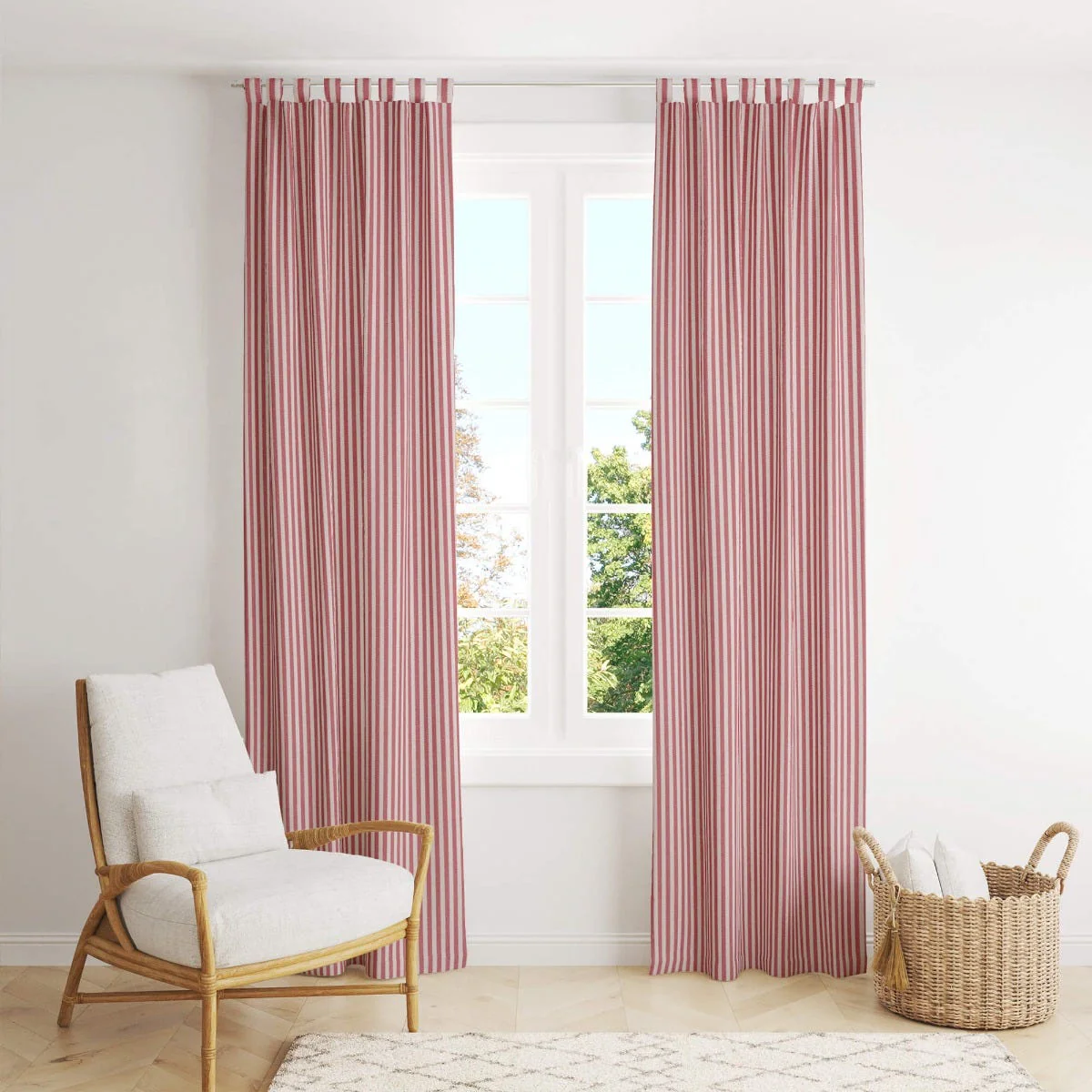 Pinstripe Red Fabric - Image 8