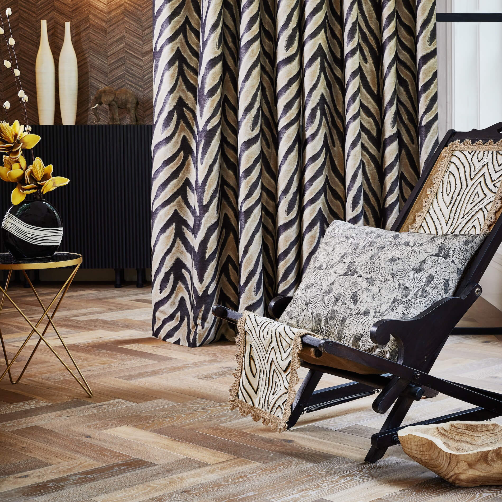 Prestigious Textiles Zambezi Raven Fabric - Image 9