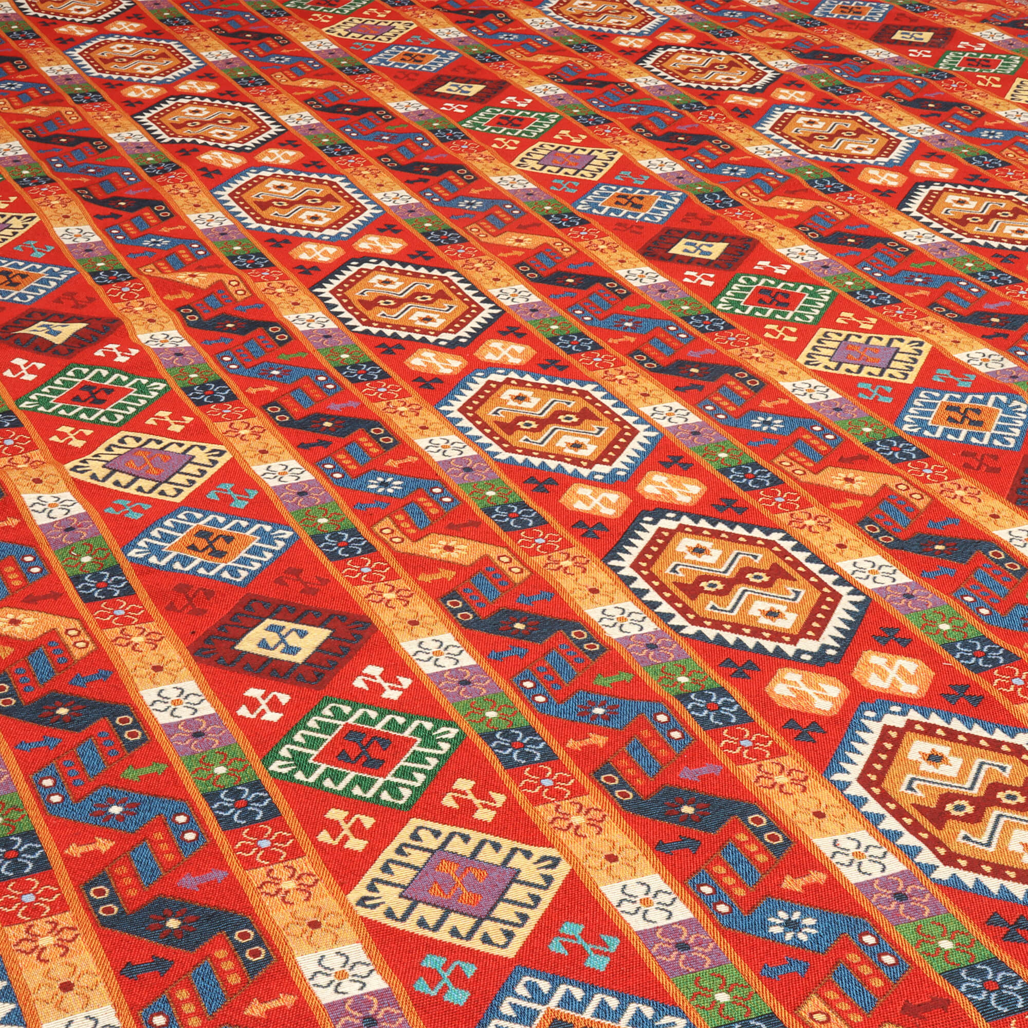 Quito Tapestry Red Fabric - Image 4