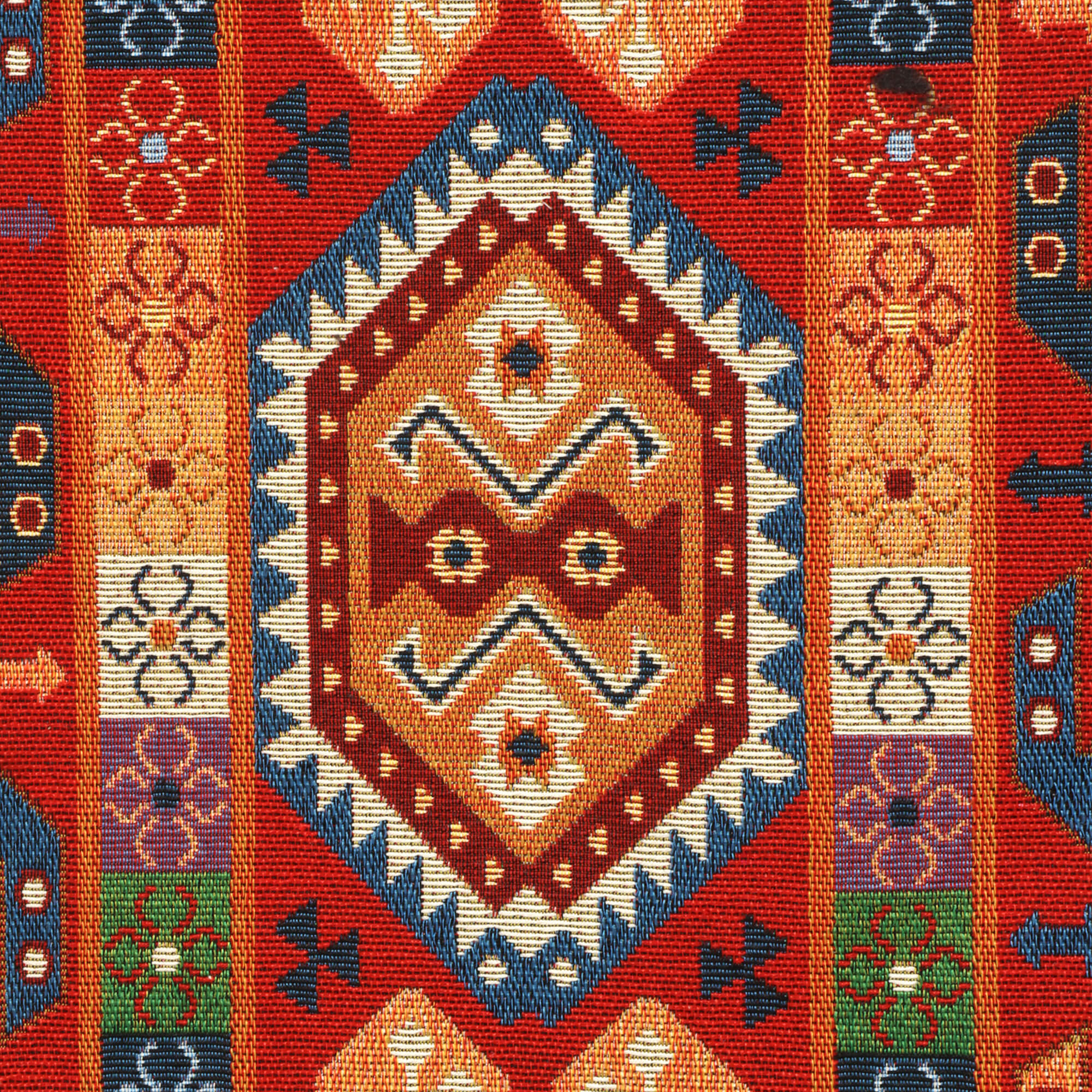 Quito Tapestry Red Fabric - Image 7