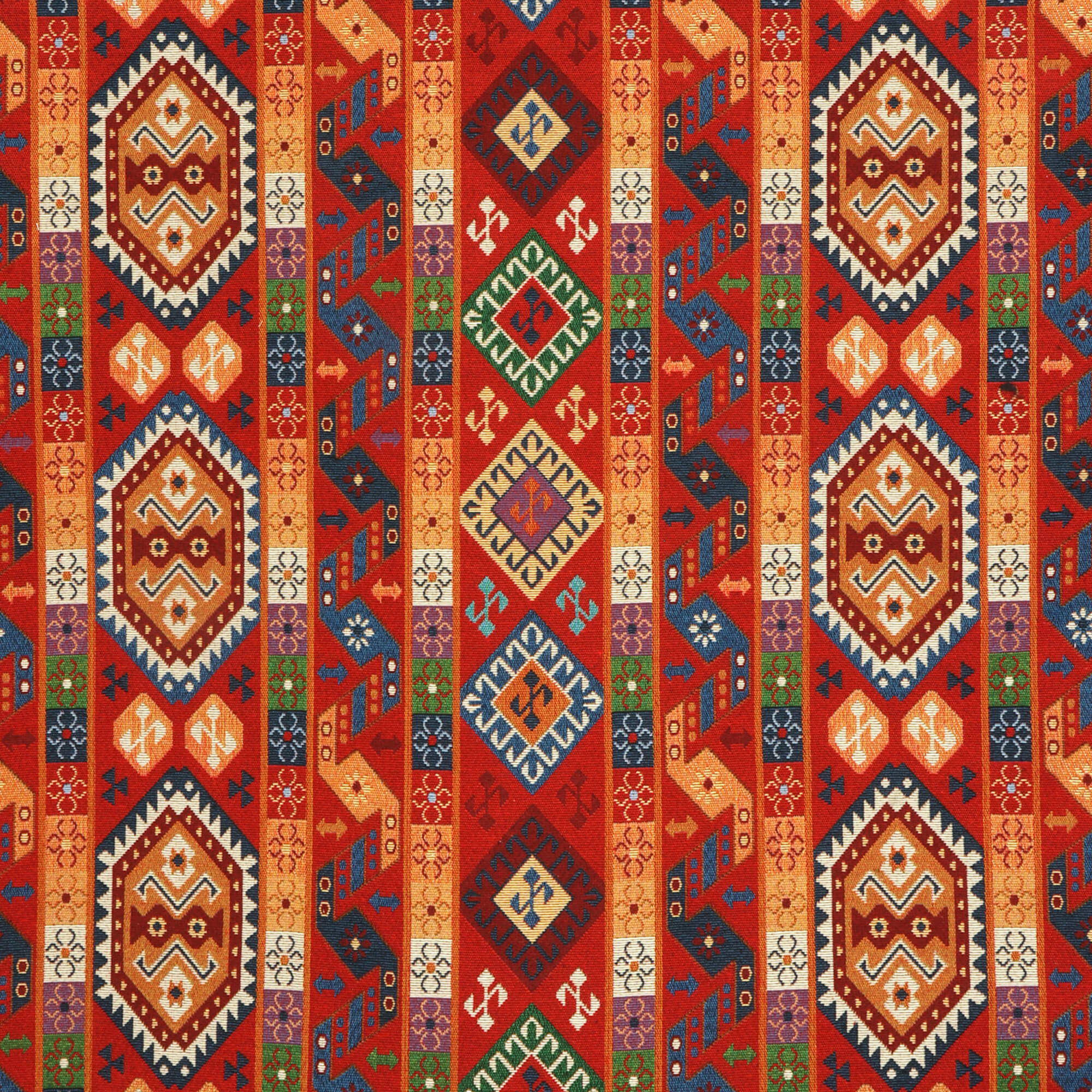 Quito Tapestry Red Fabric - Image 8